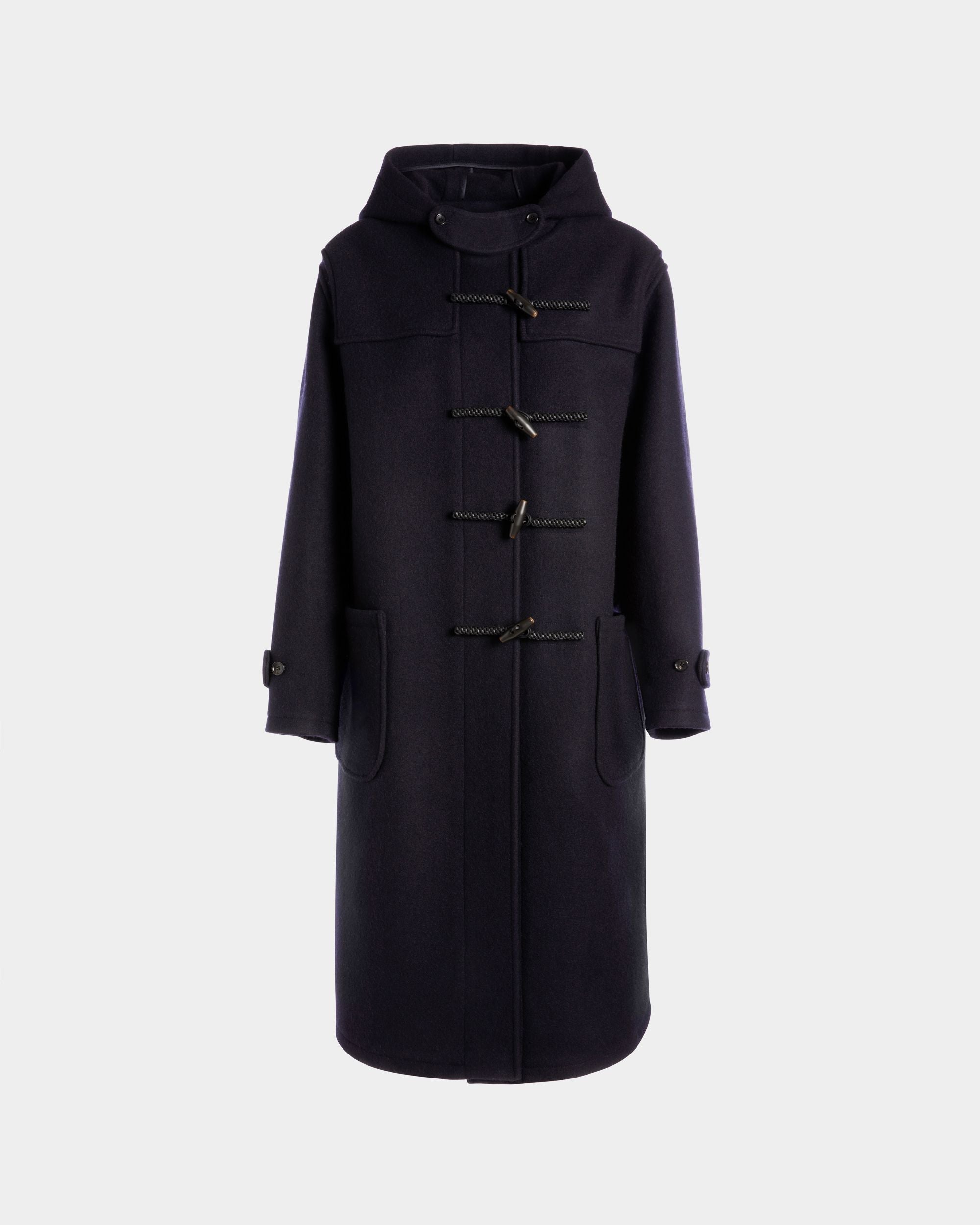 Duffelcoat Aus Wolle In Navy Blue - Damen - Bally - 01
