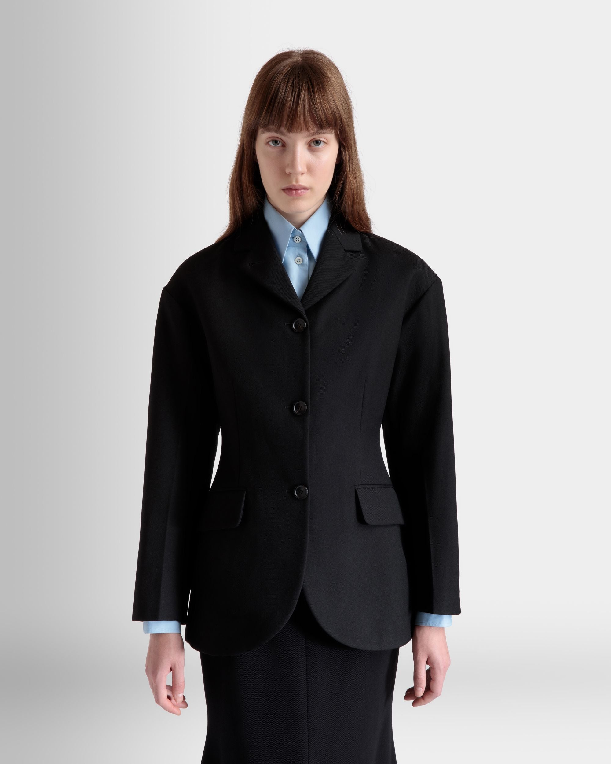 Blazer Aus Wolle In Schwarz - Damen - Bally - 03
