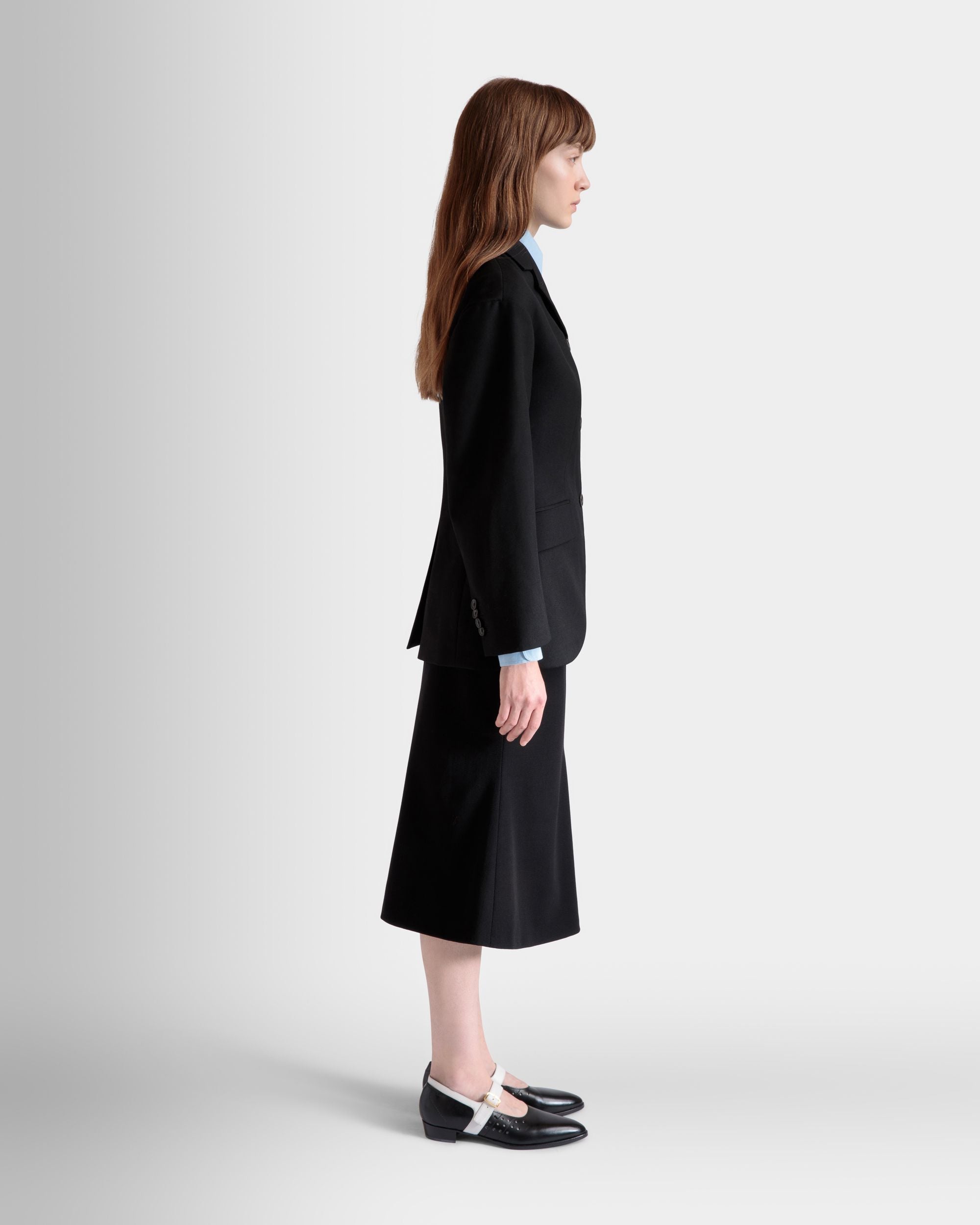 Blazer Aus Wolle In Schwarz - Damen - Bally - 05