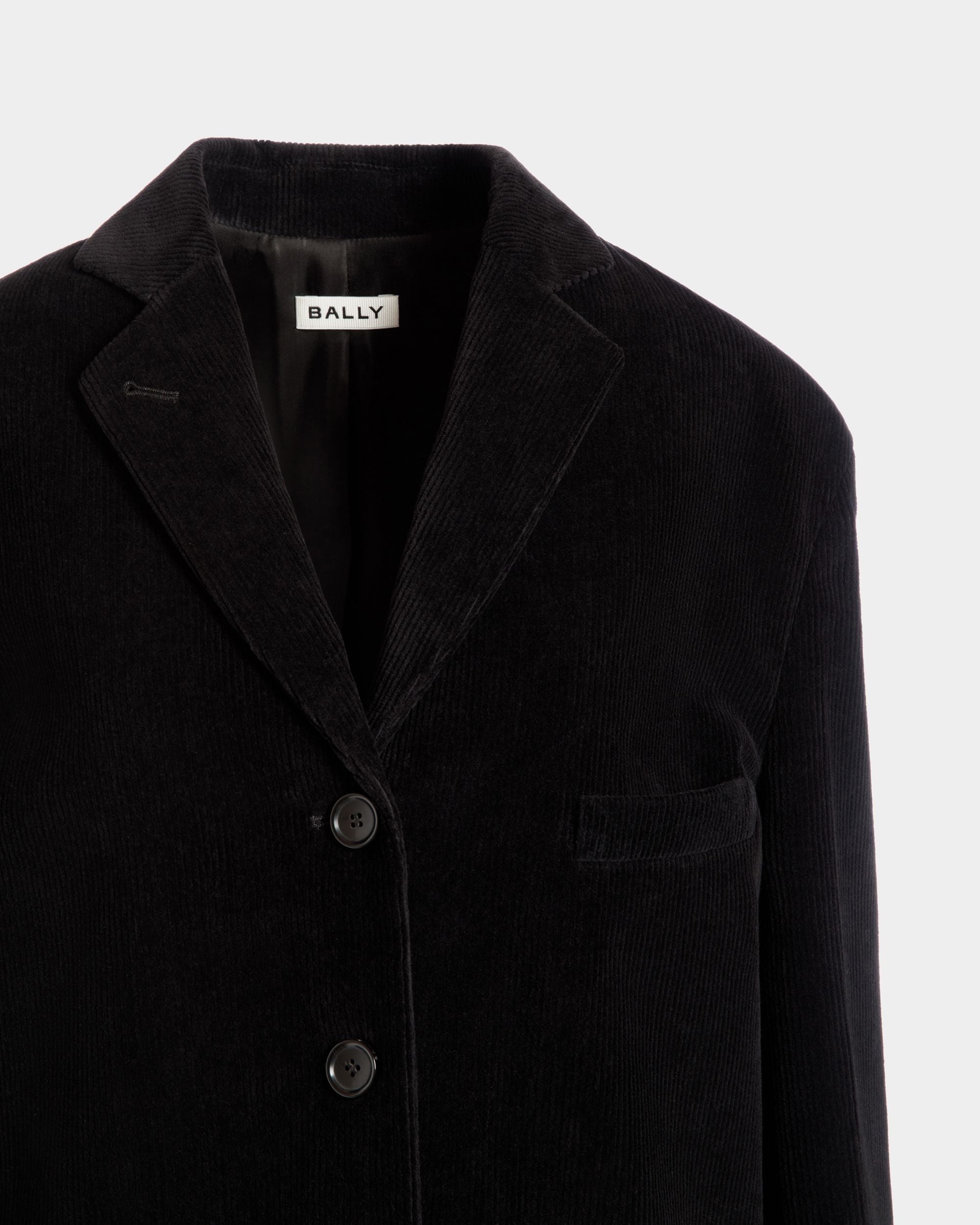 Blazer In Black Cotton Corduroy - Damen - Bally - 04