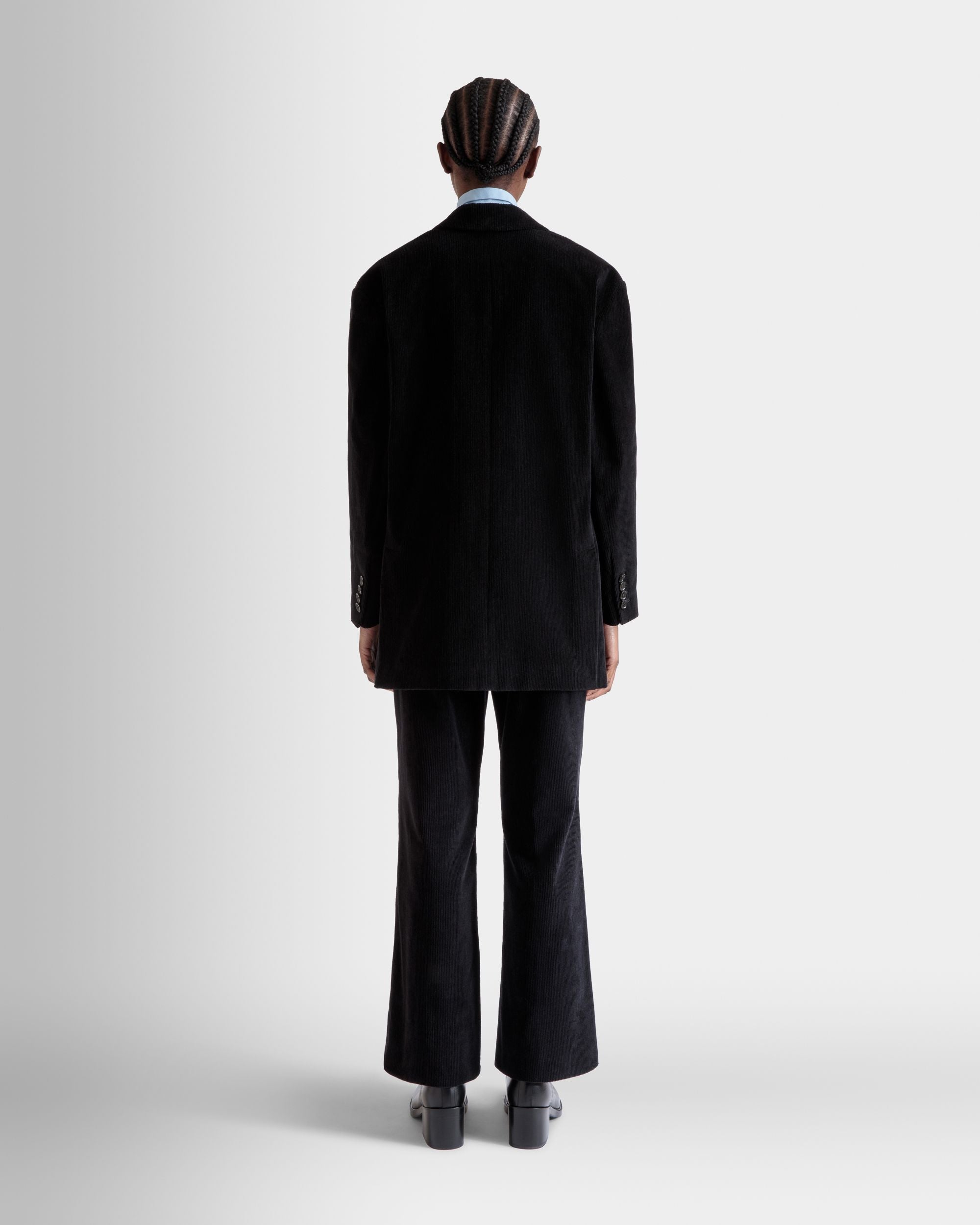 Blazer In Black Cotton Corduroy - Damen - Bally - 06
