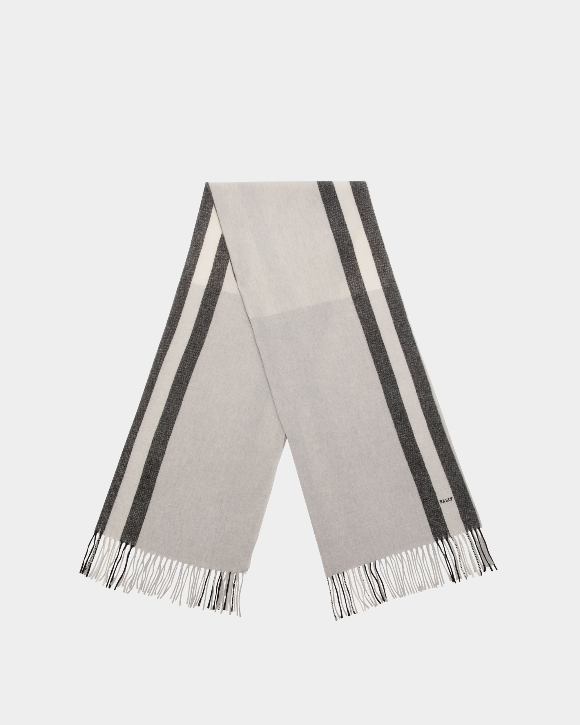 Scarf In Wool Grey - Damen - Bally - 01