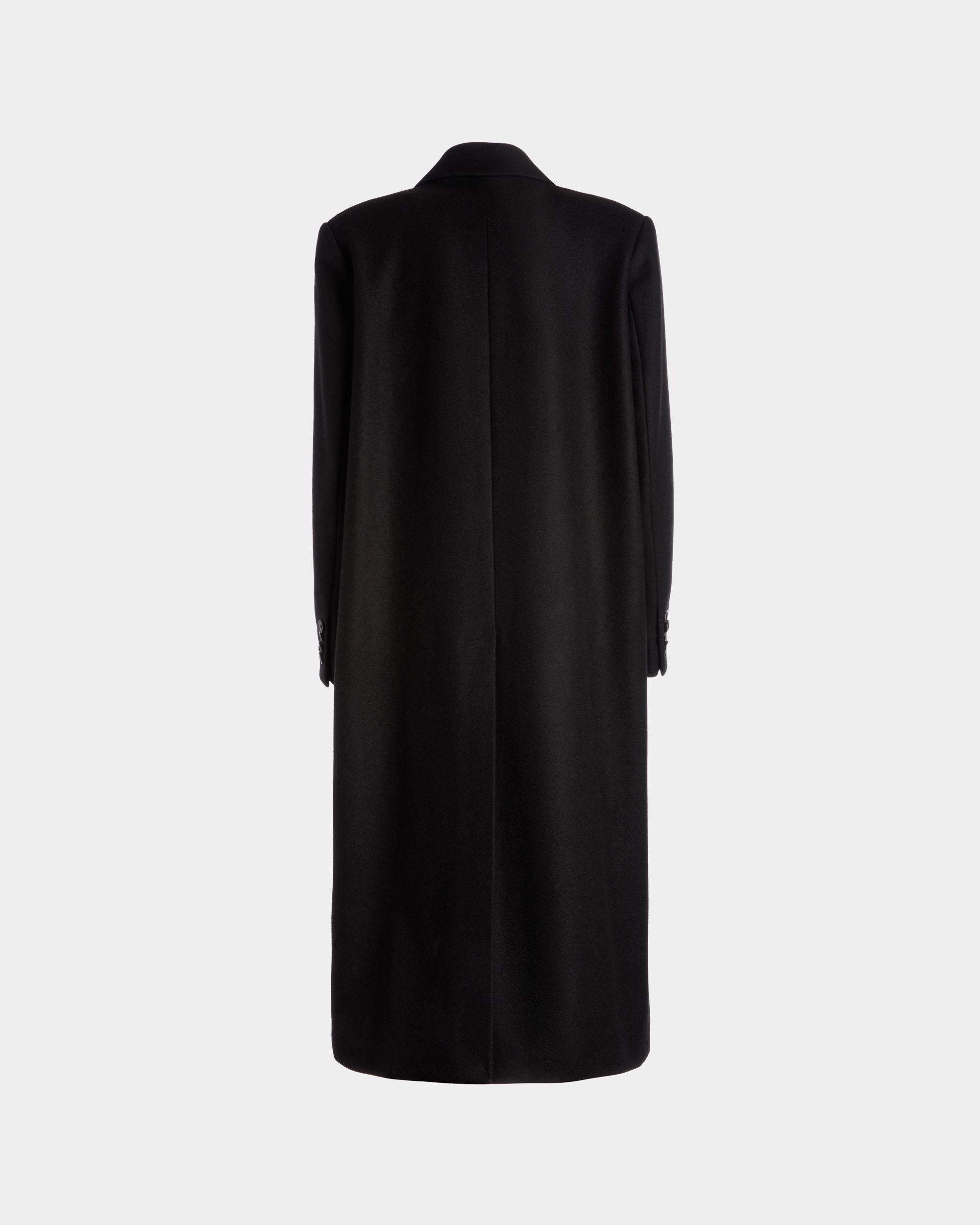 Einreihiger Mantel Aus Wolle In Schwarz - Damen - Bally - 07