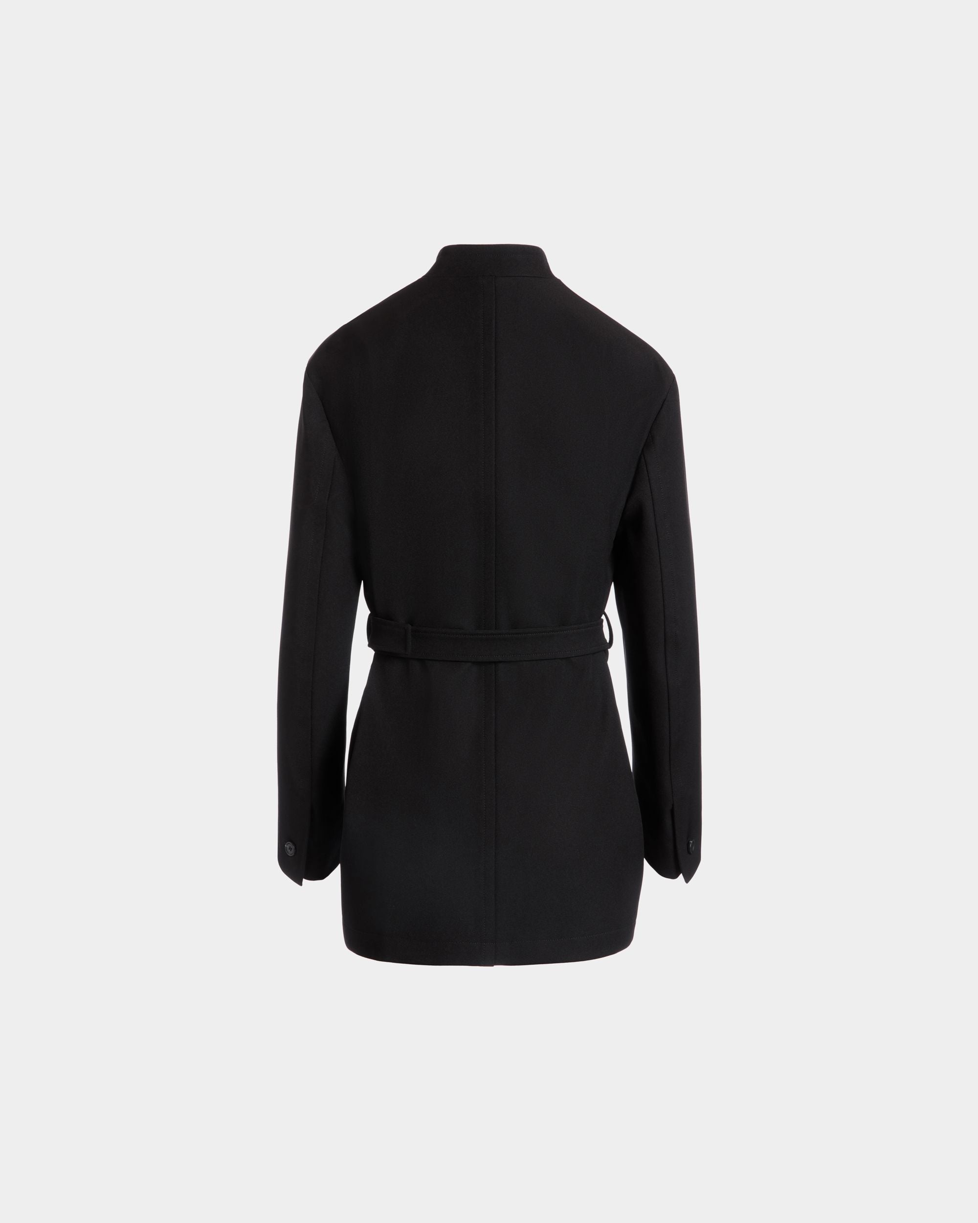 Jacke Mit Gürtel Aus Schwarzer Nylon-Gabardine - Damen - Bally - 07