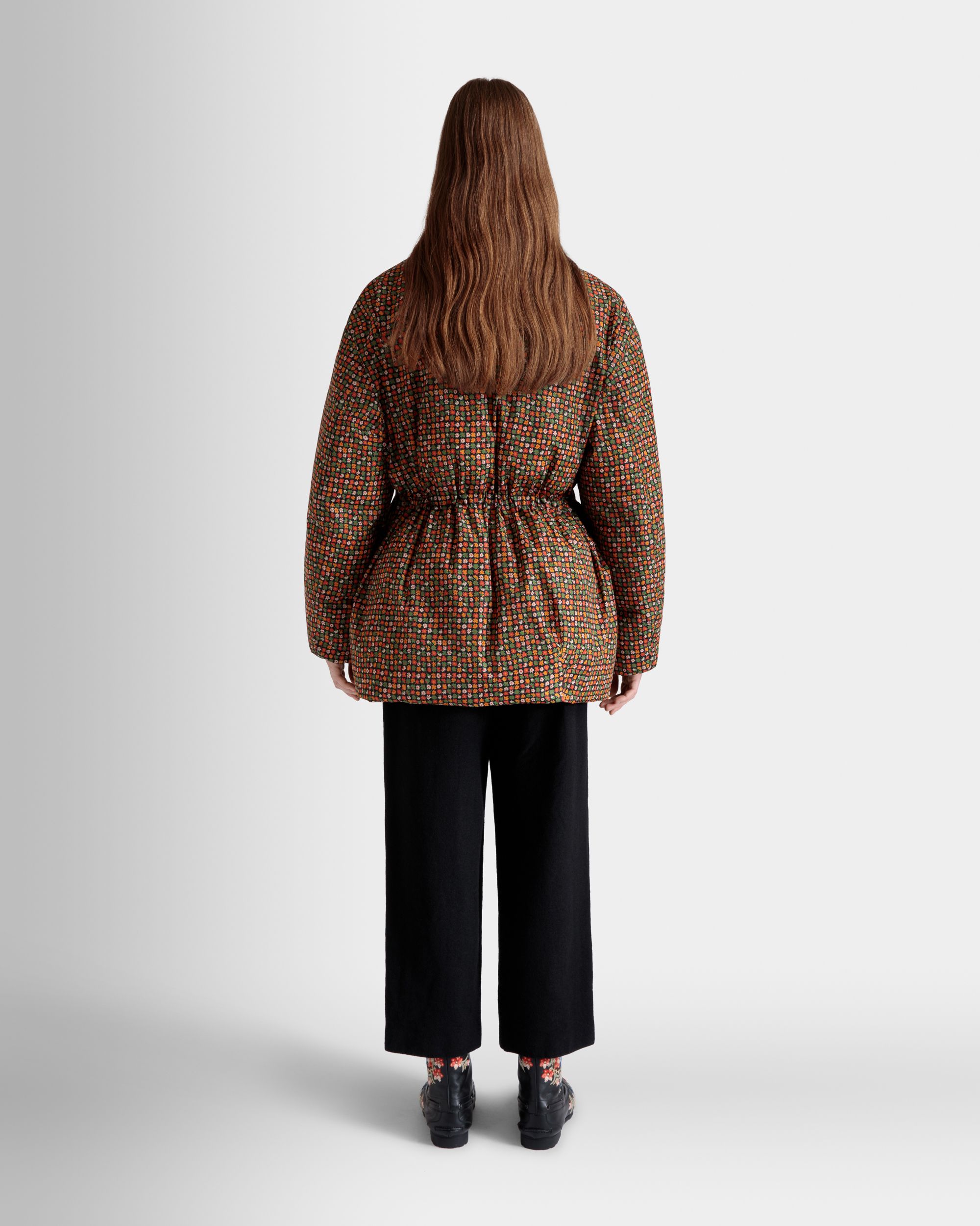 Winter Capsule Steppjacke Mit Alpenblumen Aus Mehrfarbigem, Recyceltem Nylon - Damen - Bally - 02