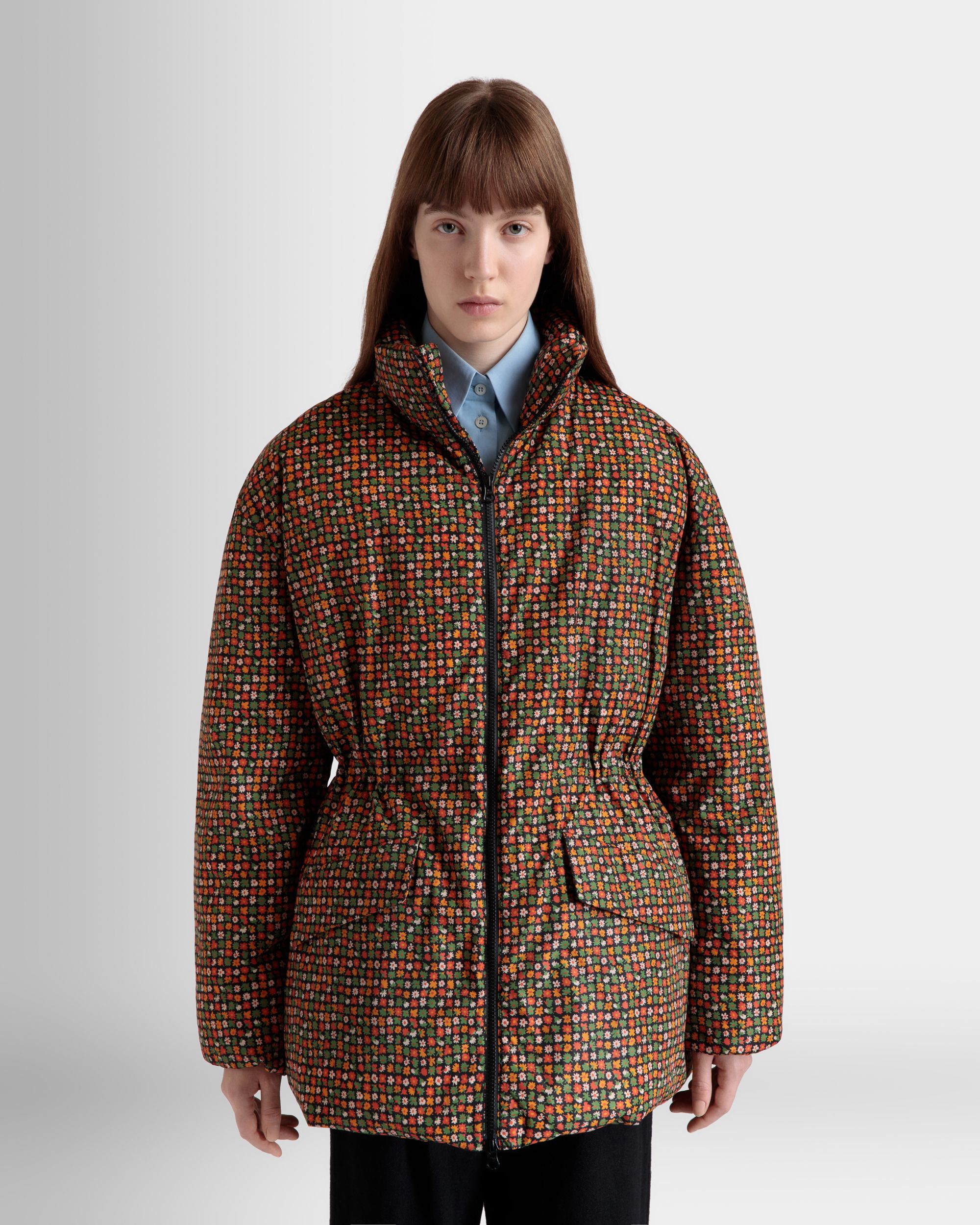 Winter Capsule Steppjacke Mit Alpenblumen Aus Mehrfarbigem, Recyceltem Nylon - Damen - Bally - 08