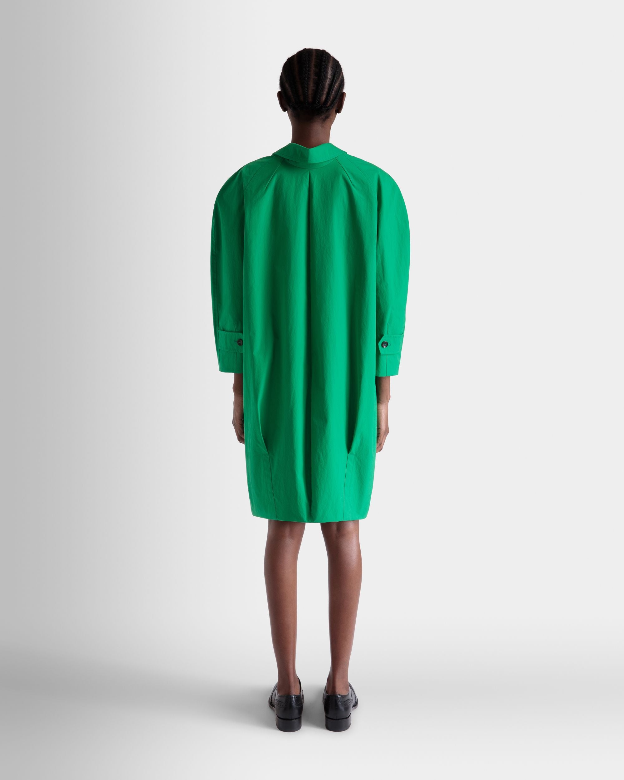 Mantel Aus Polyester In Emerald Green - Damen - Bally - 06