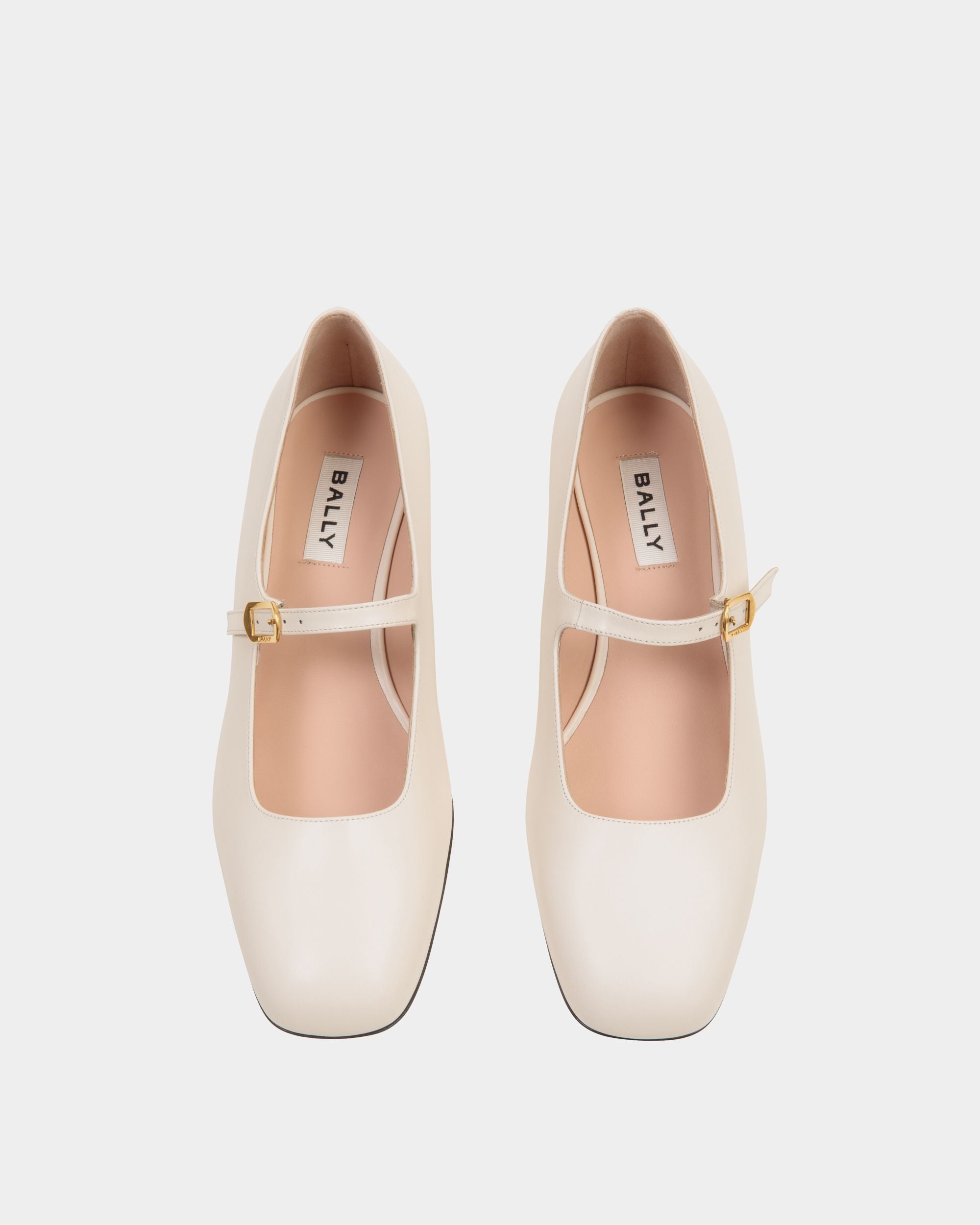 Ballyrina Pumps Aus Weißem Leder - Damen - Bally - 05