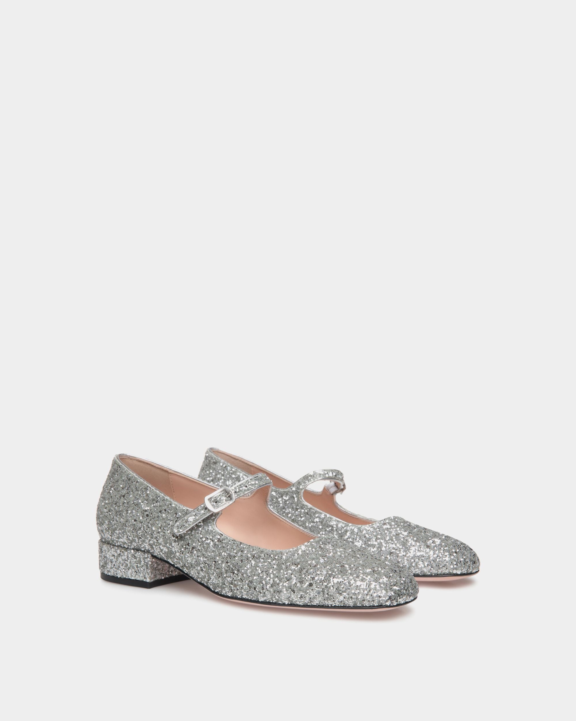 Ballyrina Pumps Aus Silbernem Stoff - Damen - Bally - 03