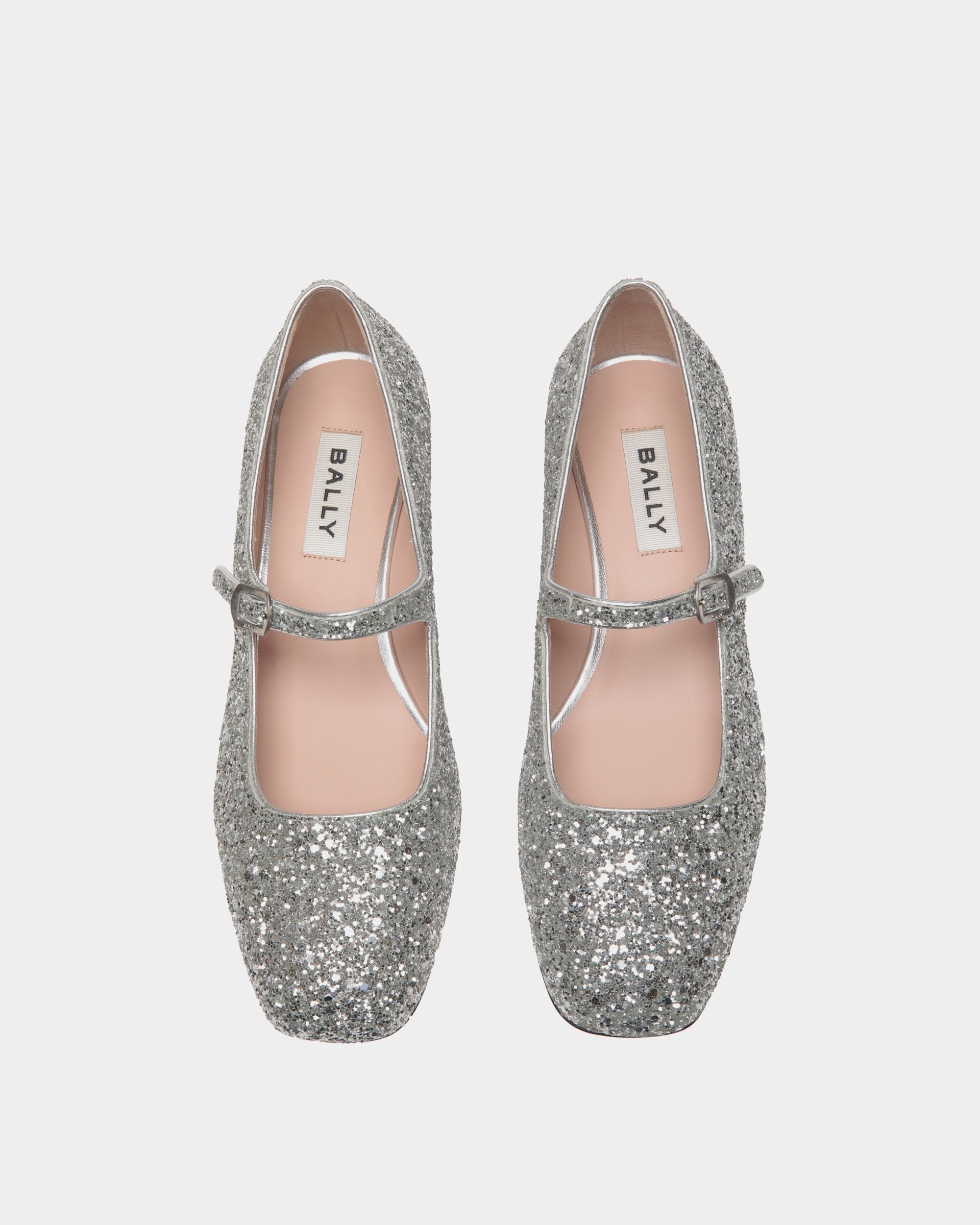 Ballyrina Pumps Aus Silbernem Stoff - Damen - Bally - 05