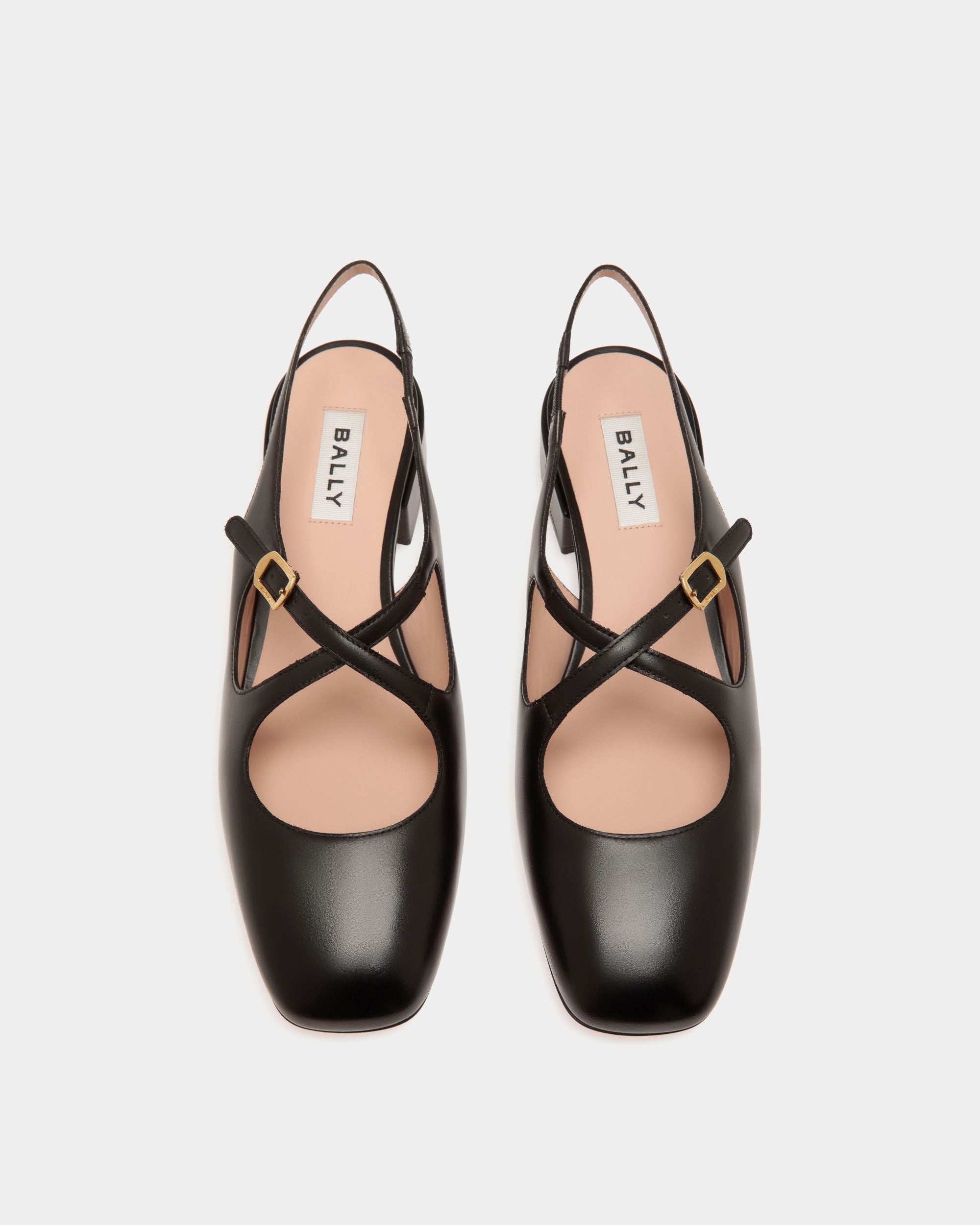 Ballyrina Slingpumps Aus Leder In Schwarz - Damen - Bally - 04