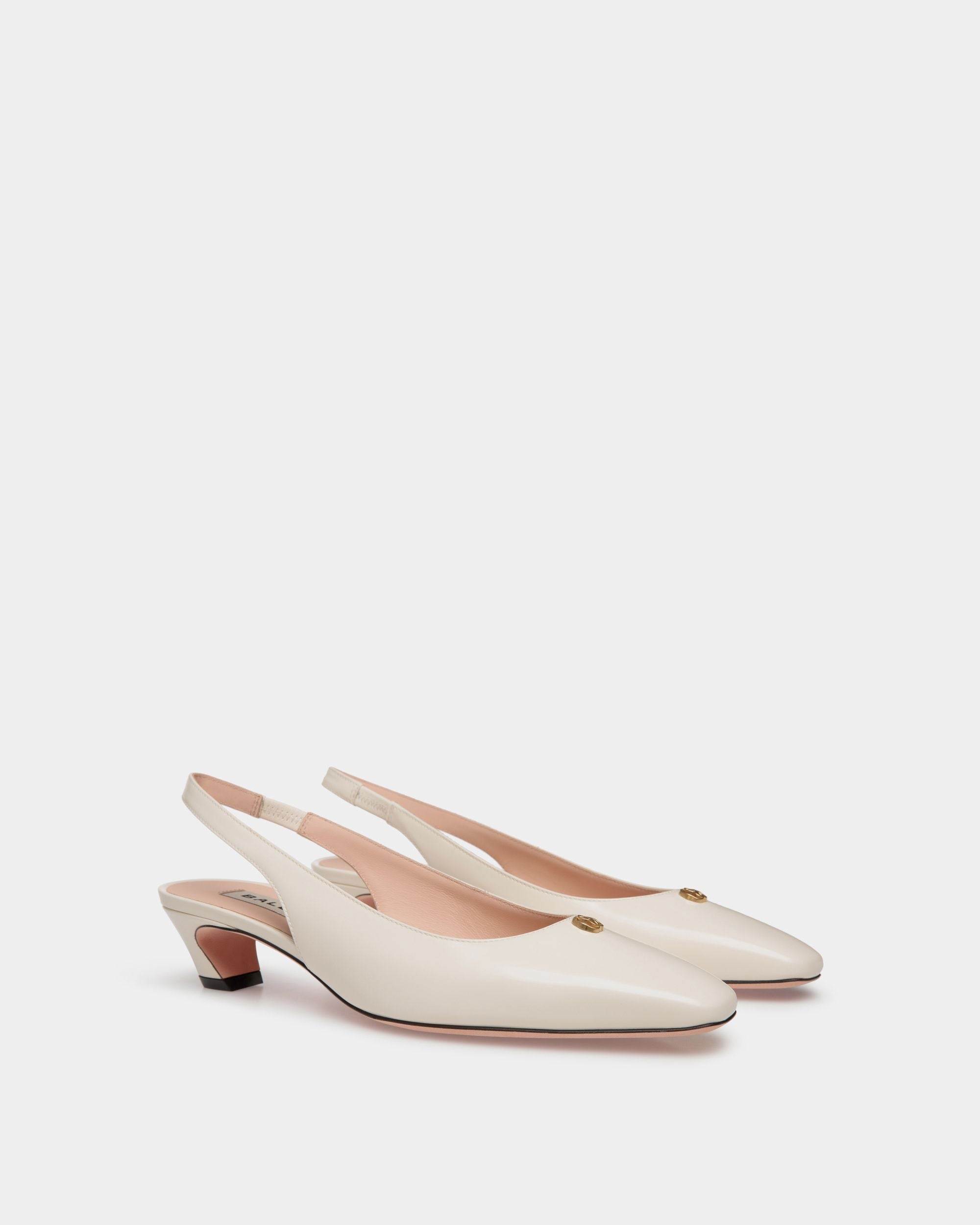 Sylt Slingpumps Aus Leder In Weiß - Damen - Bally - 01