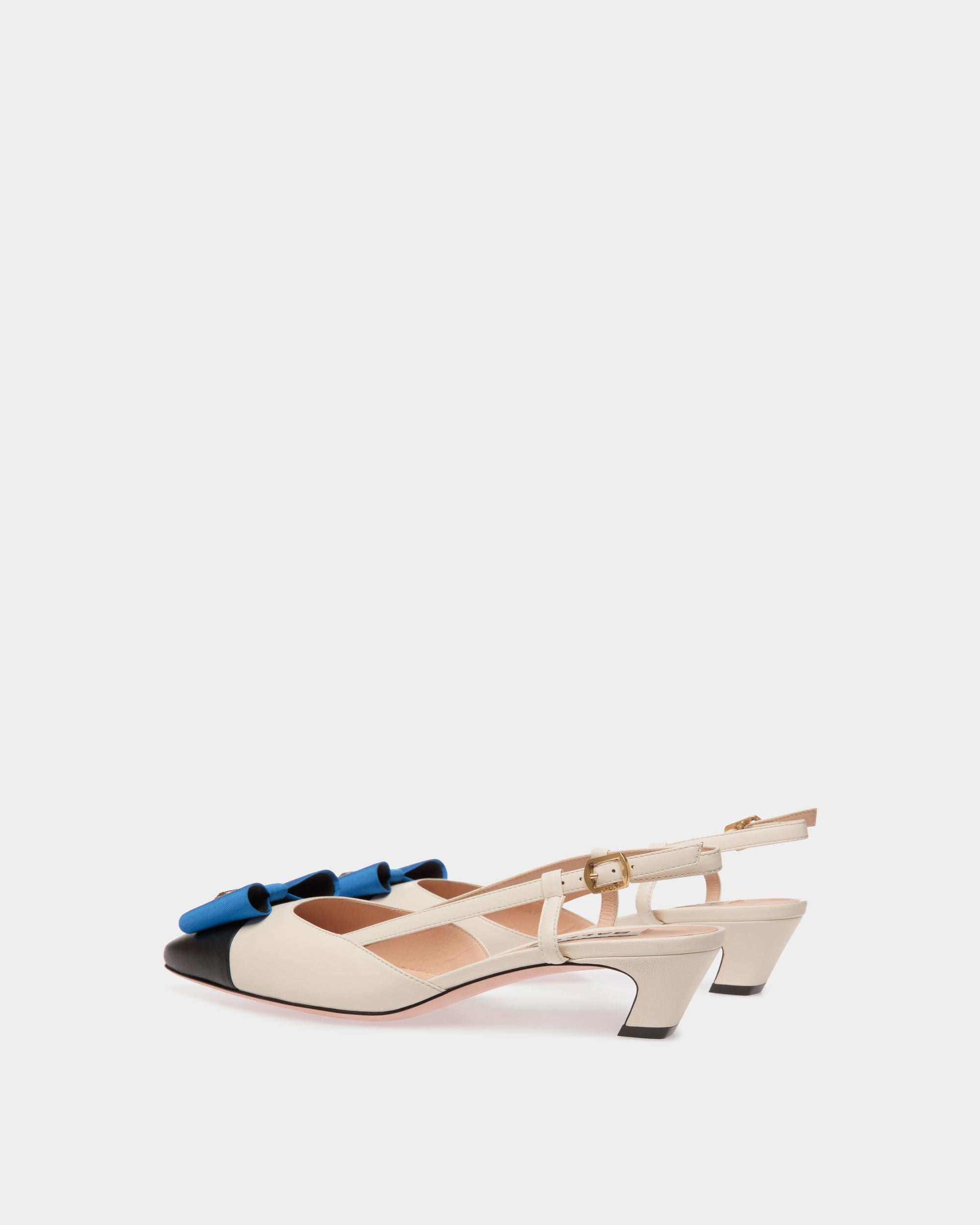 Slingbacks B-Bow Aus Leder In Schwarz Und Weiß - Damen - Bally - 03