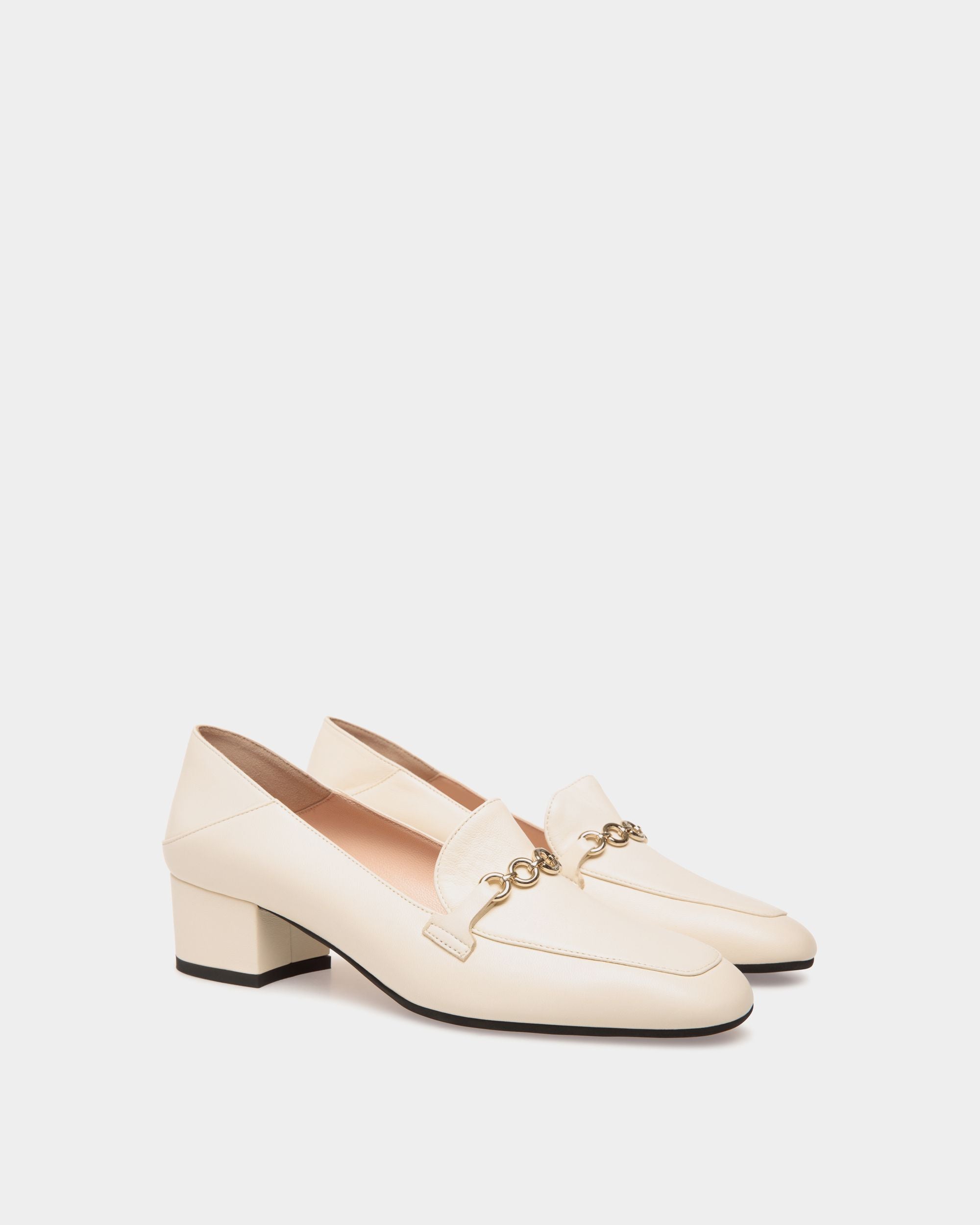 Pump In White Leather - Damen - Bally - 02