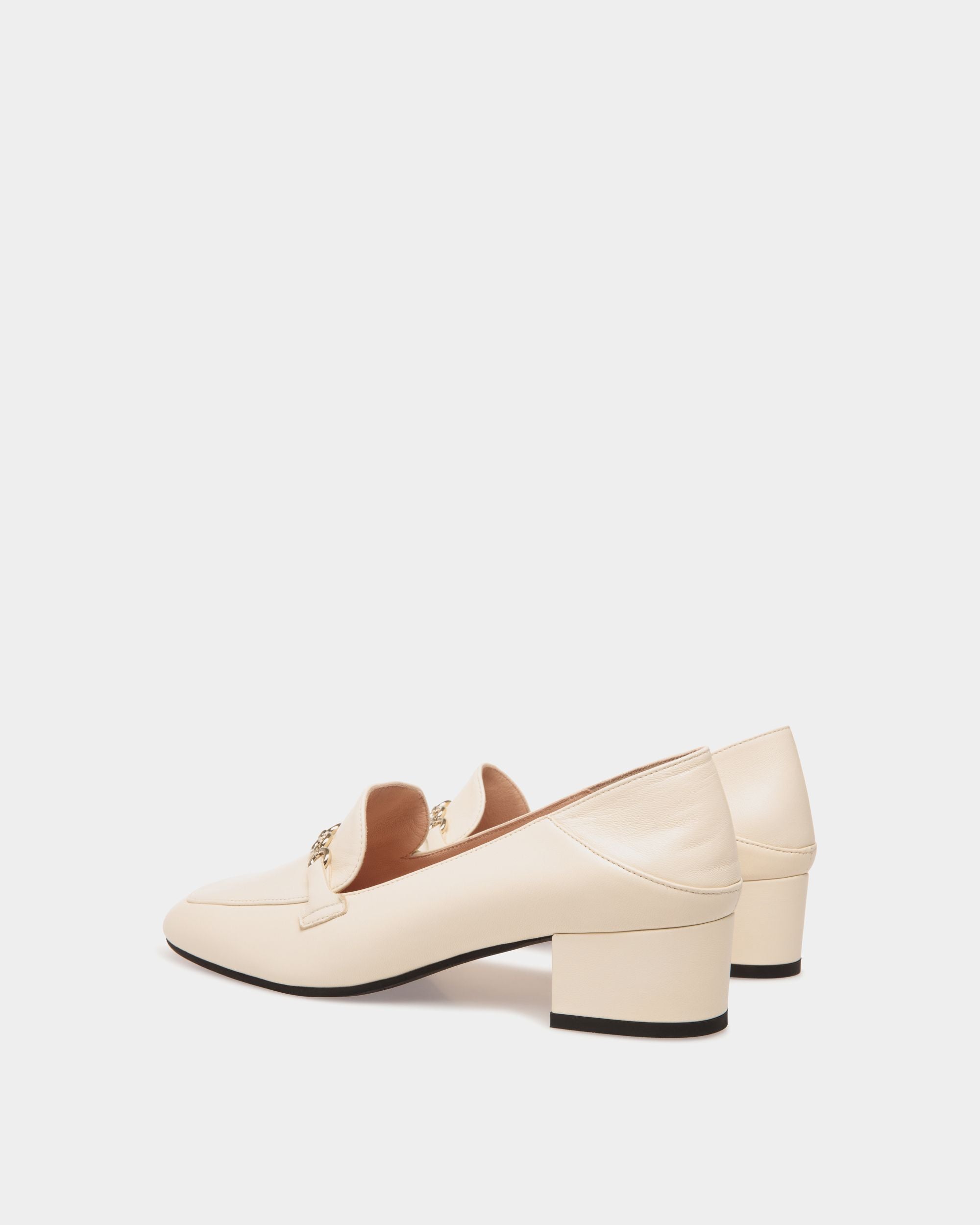 Pump In White Leather - Damen - Bally - 03