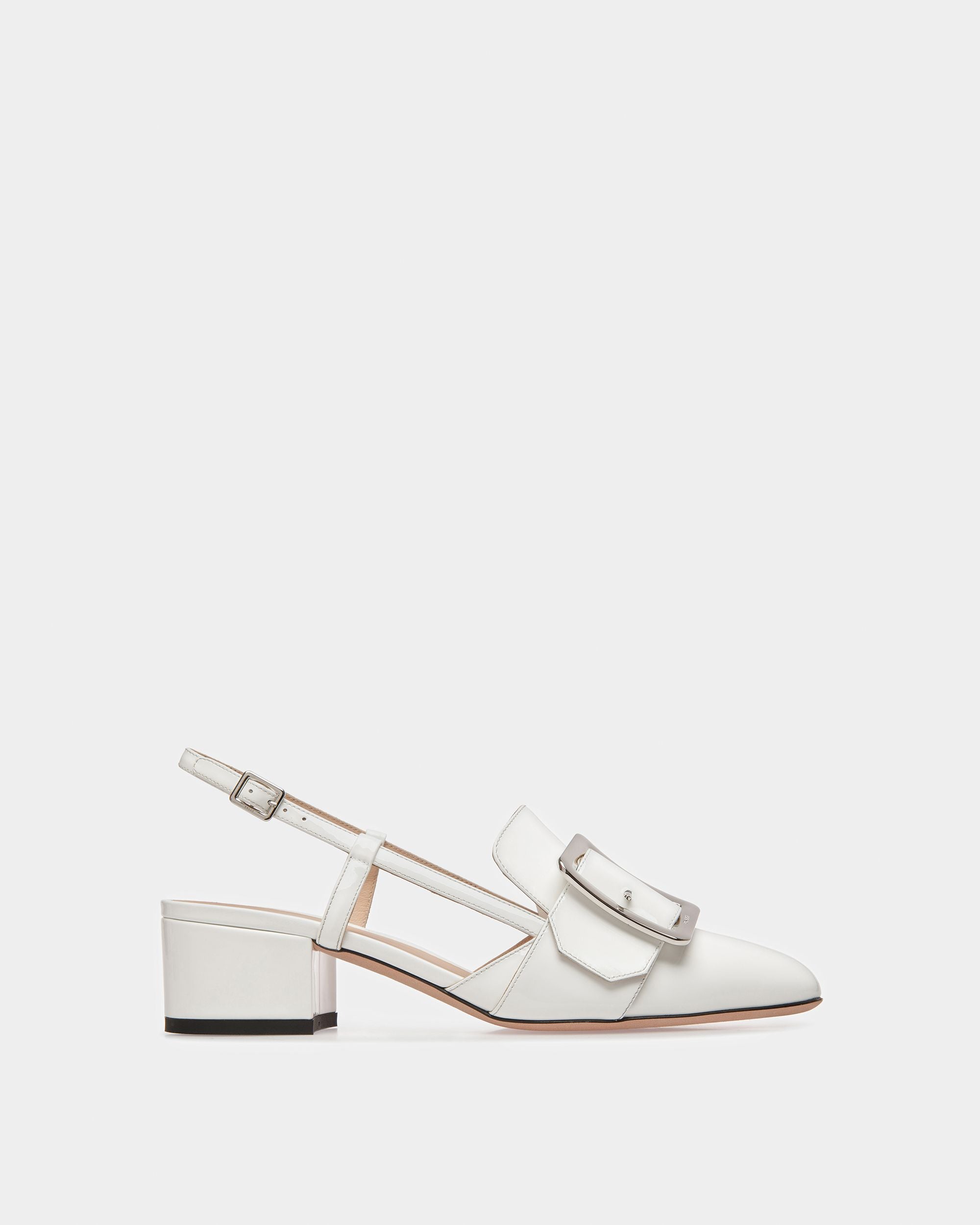 Jasmine Slingback-Pumps Aus Leder In Weiß - Damen - Bally - 01