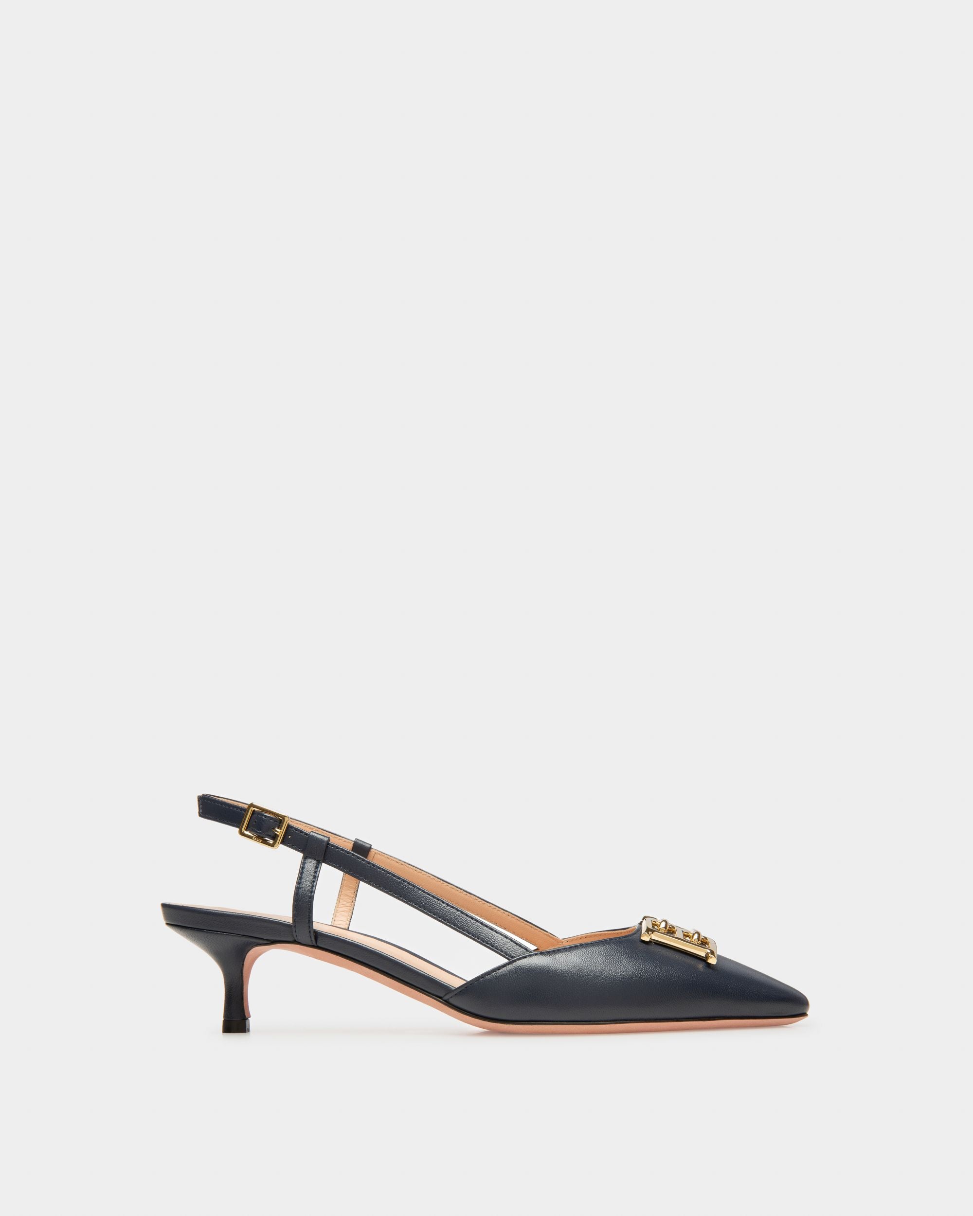 Eva Pumps Aus Marineblauem Leder - Damen - Bally - 01