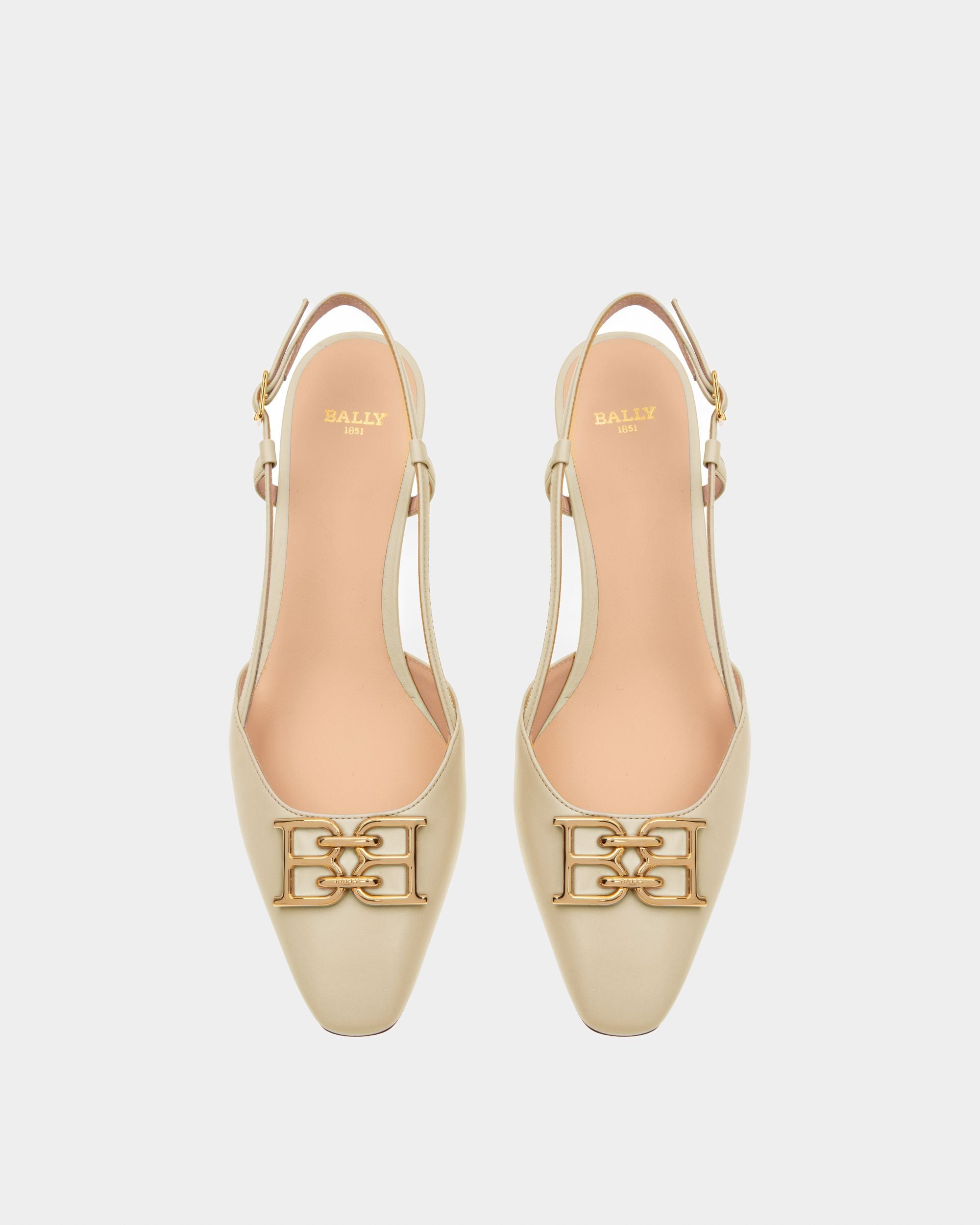 Eva Slingpumps Aus Fossilfarbenem Leder - Damen - Bally - 02