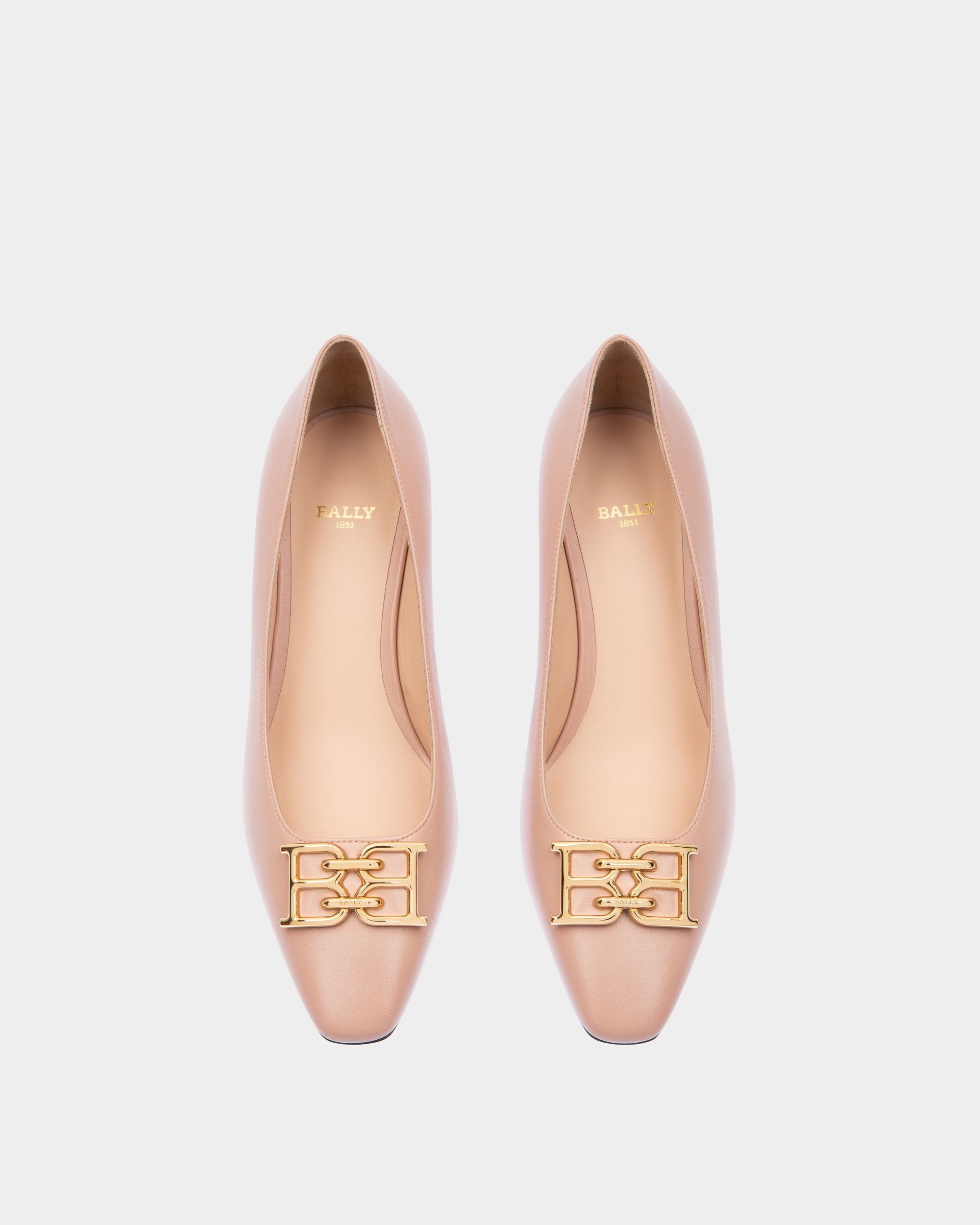 Evanca Pumps Aus Blassrosa Leder - Damen - Bally - 02