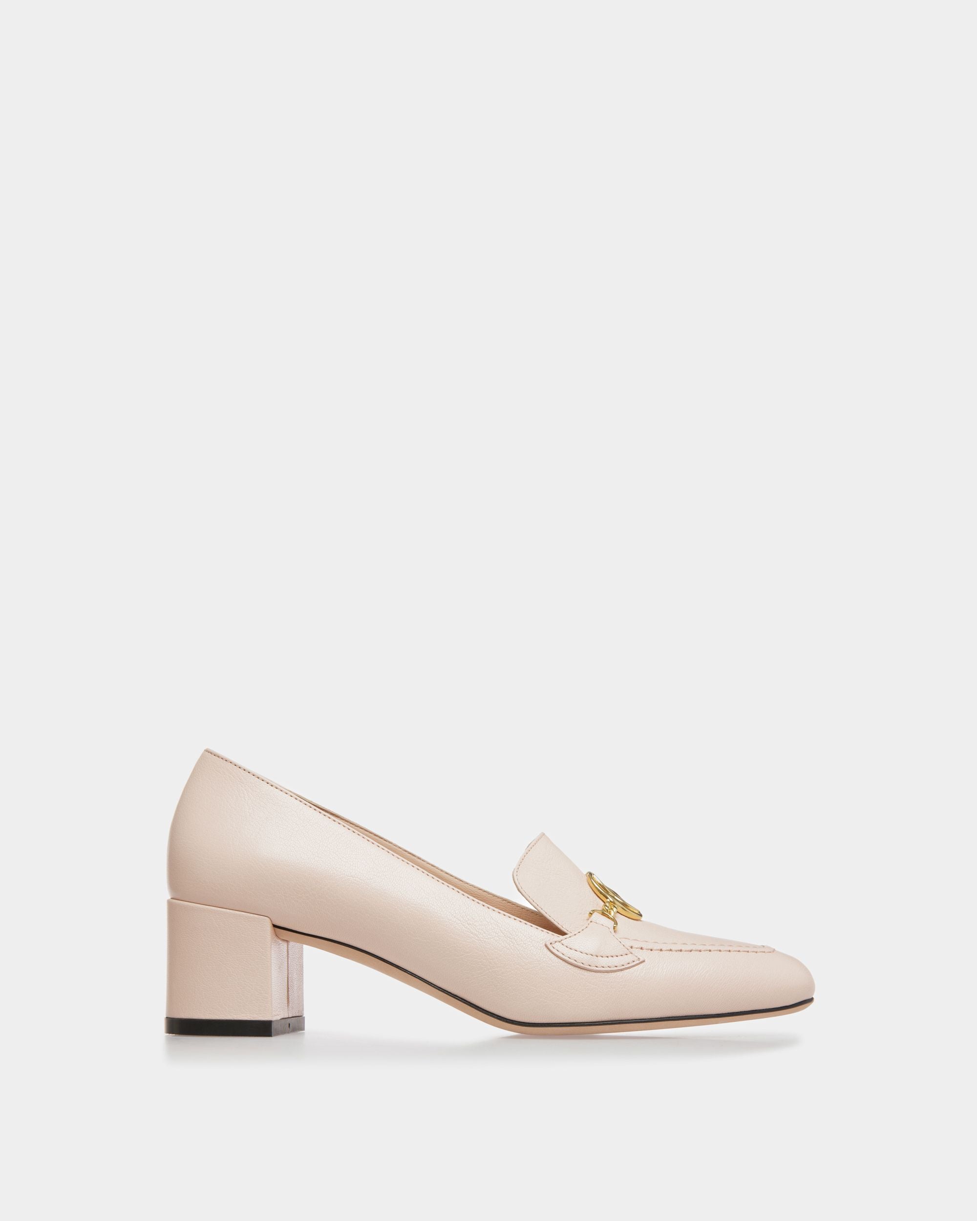 Emblem Pumps Aus Rosa Leder - Damen - Bally - 01
