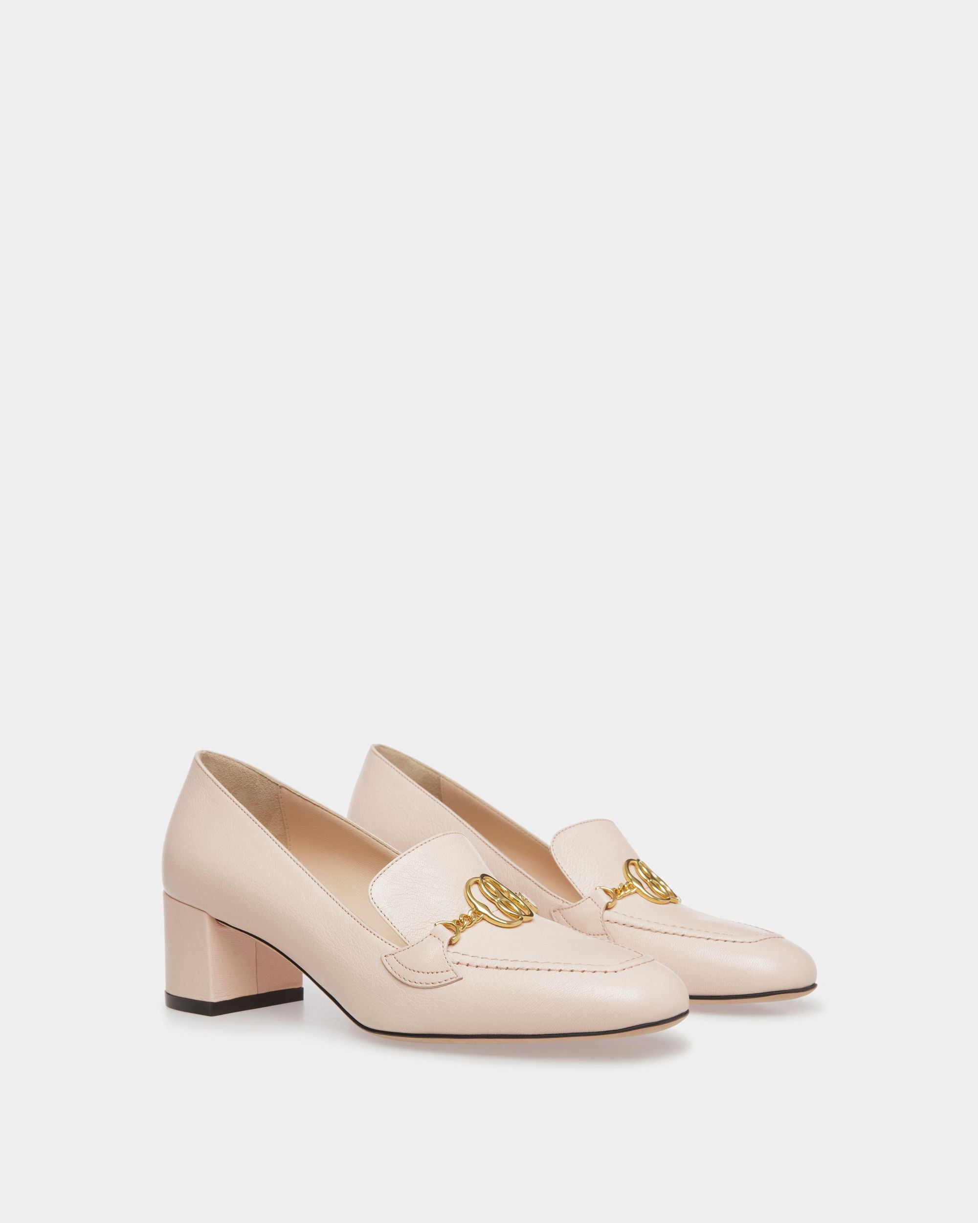 Emblem Pumps Aus Rosa Leder - Damen - Bally - 02