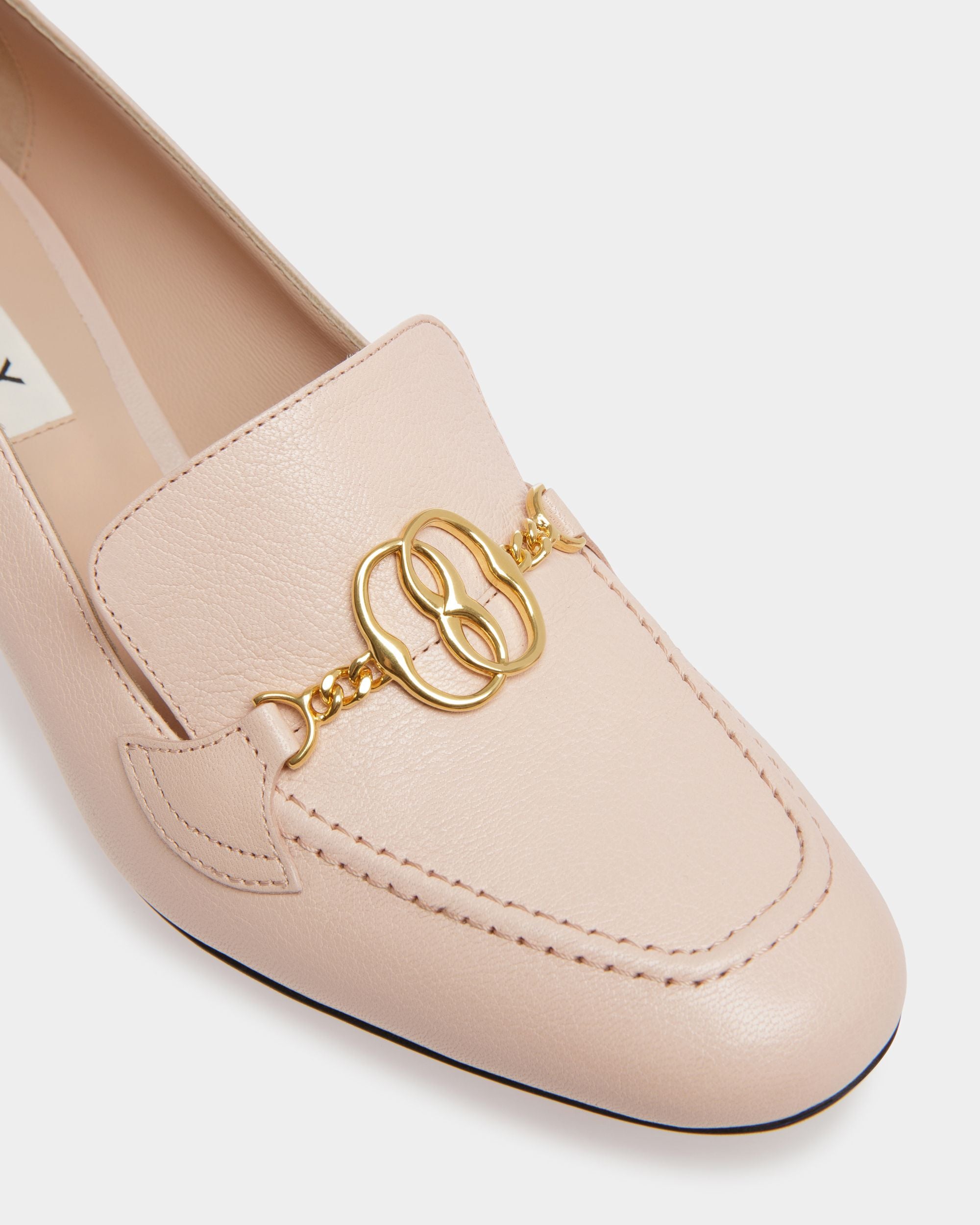 Emblem Pumps Aus Rosa Leder - Damen - Bally - 04