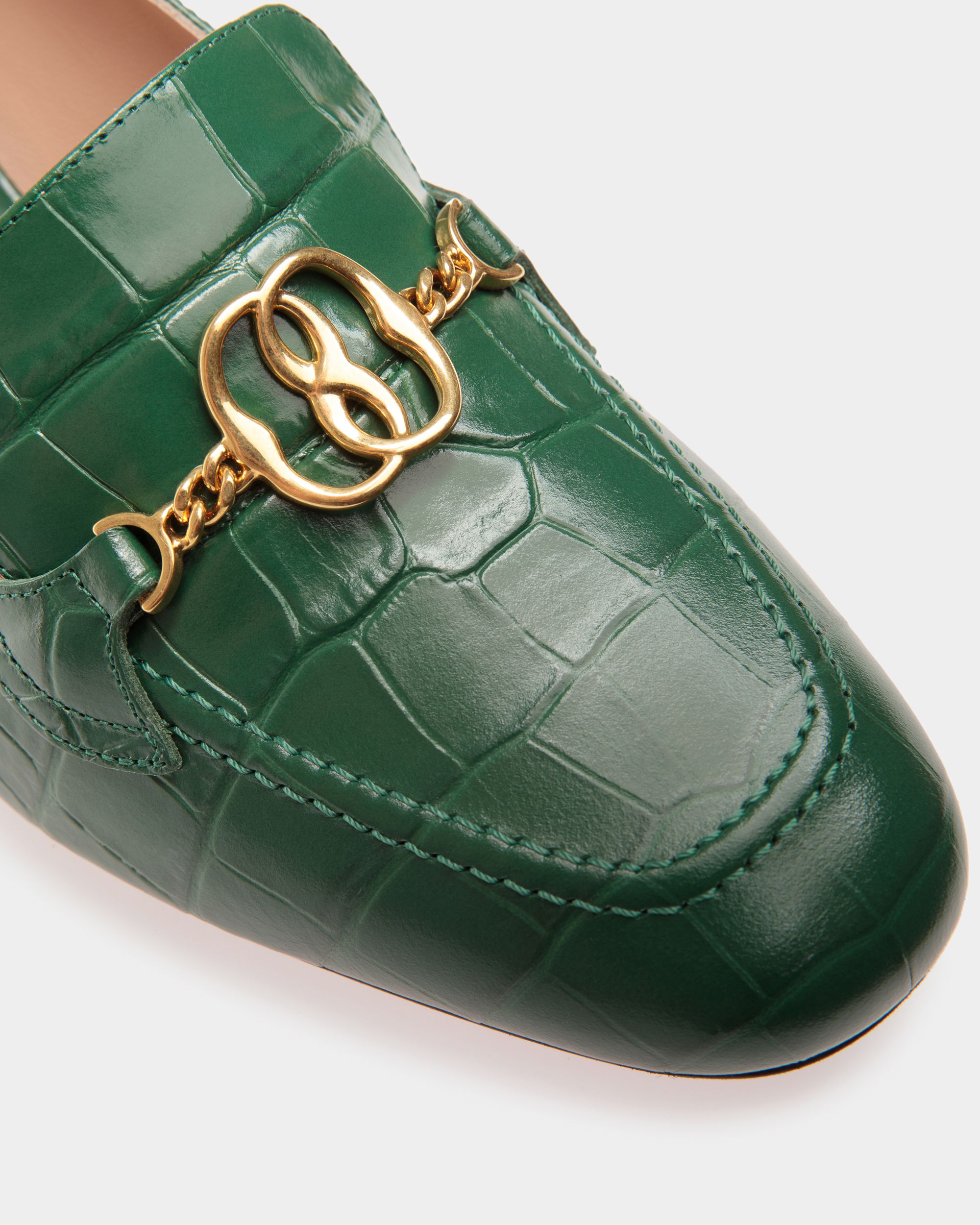 Daily Emblem Loafer Aus Leder in Kelly Green - Damen - Bally - 04