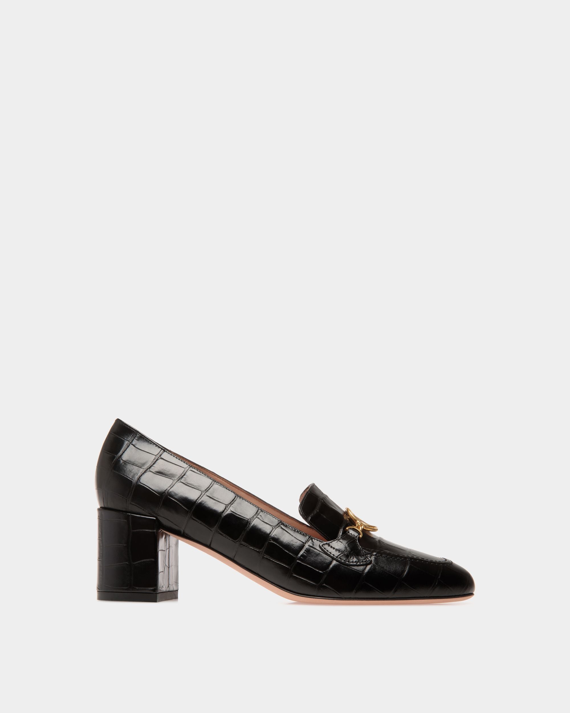 Daily Emblem Pumps In Black Leather - Damen - Bally - 01