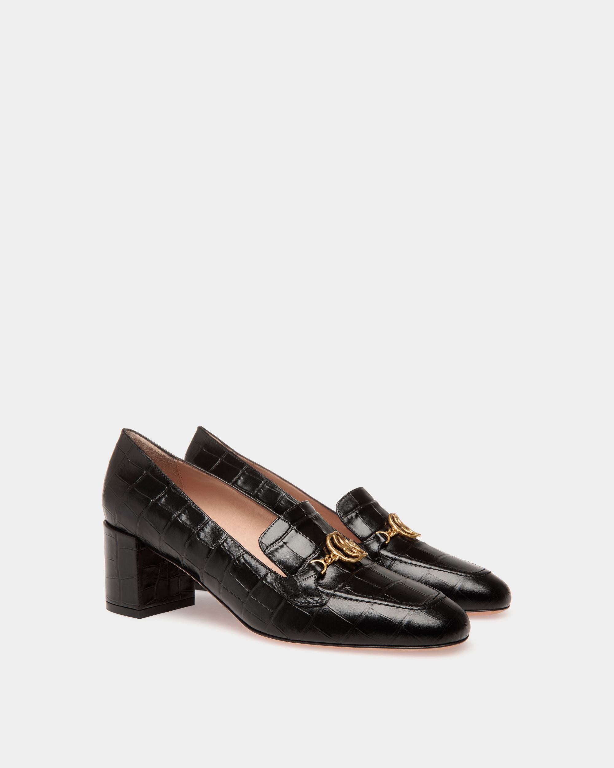 Daily Emblem Pumps In Black Leather - Damen - Bally - 02