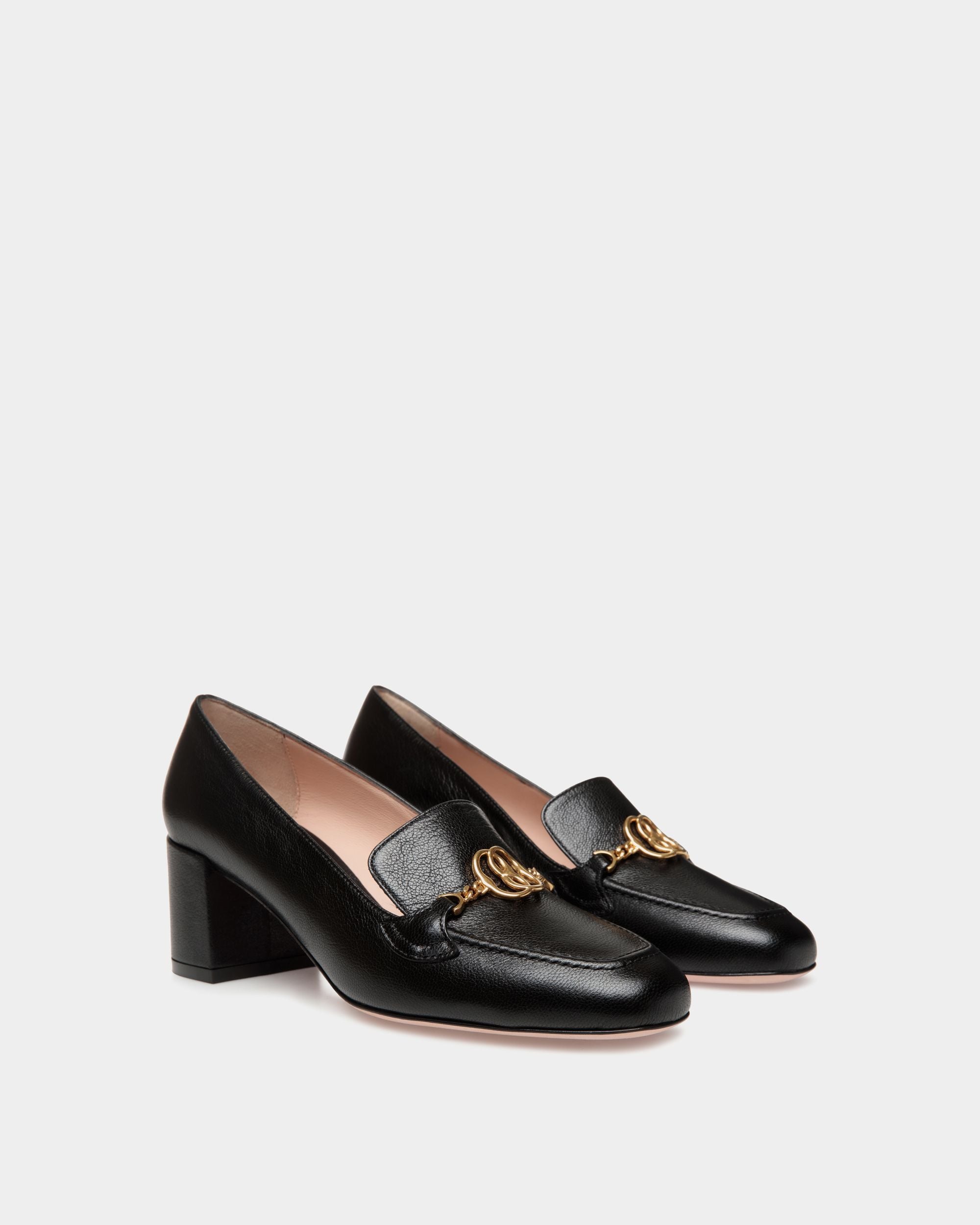 Daily Emblem Pumps In Black Leather - Damen - Bally - 02