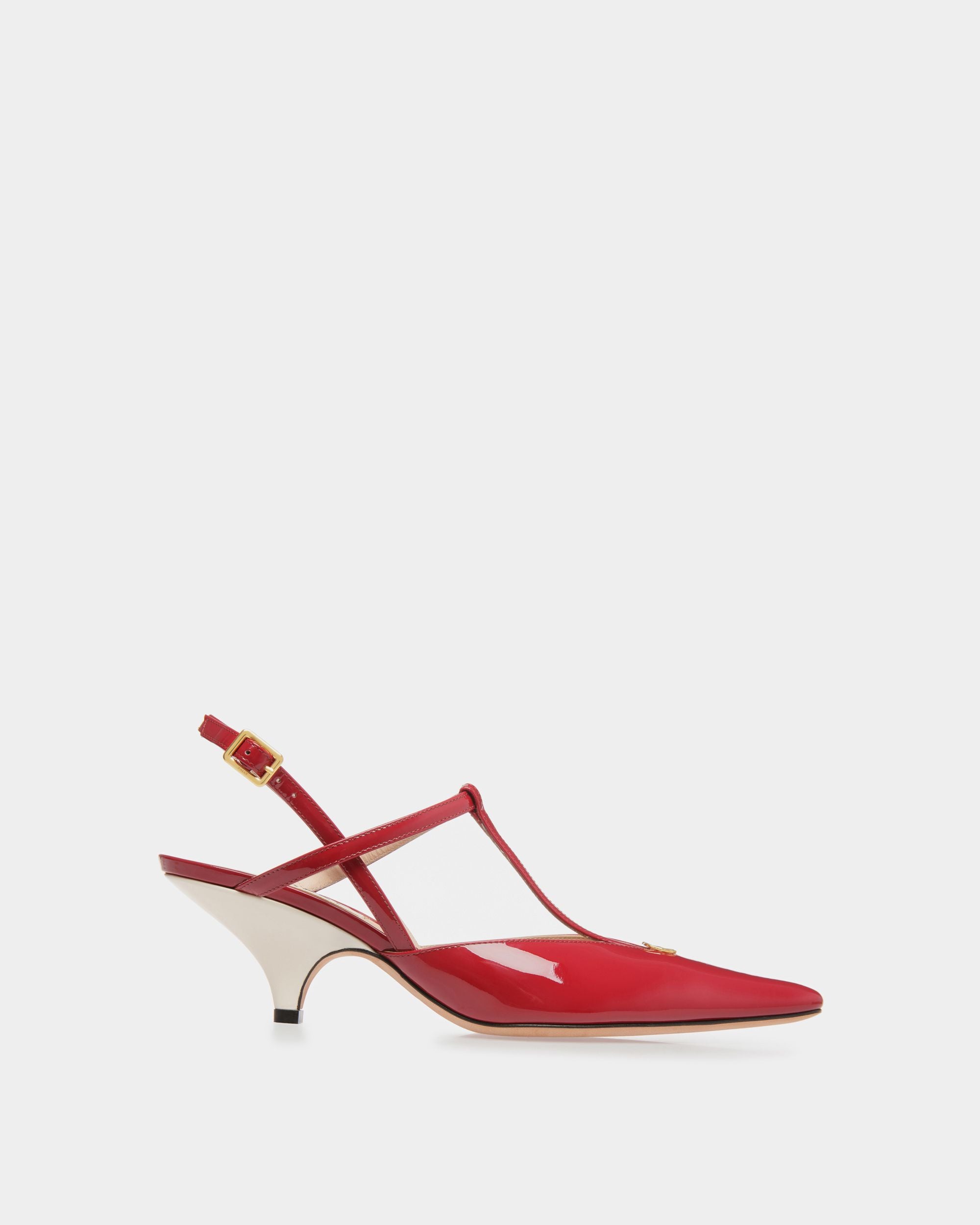Katy Slingpumps Aus Leder in Rubinrot und Elfenbein - Damen - Bally - 01