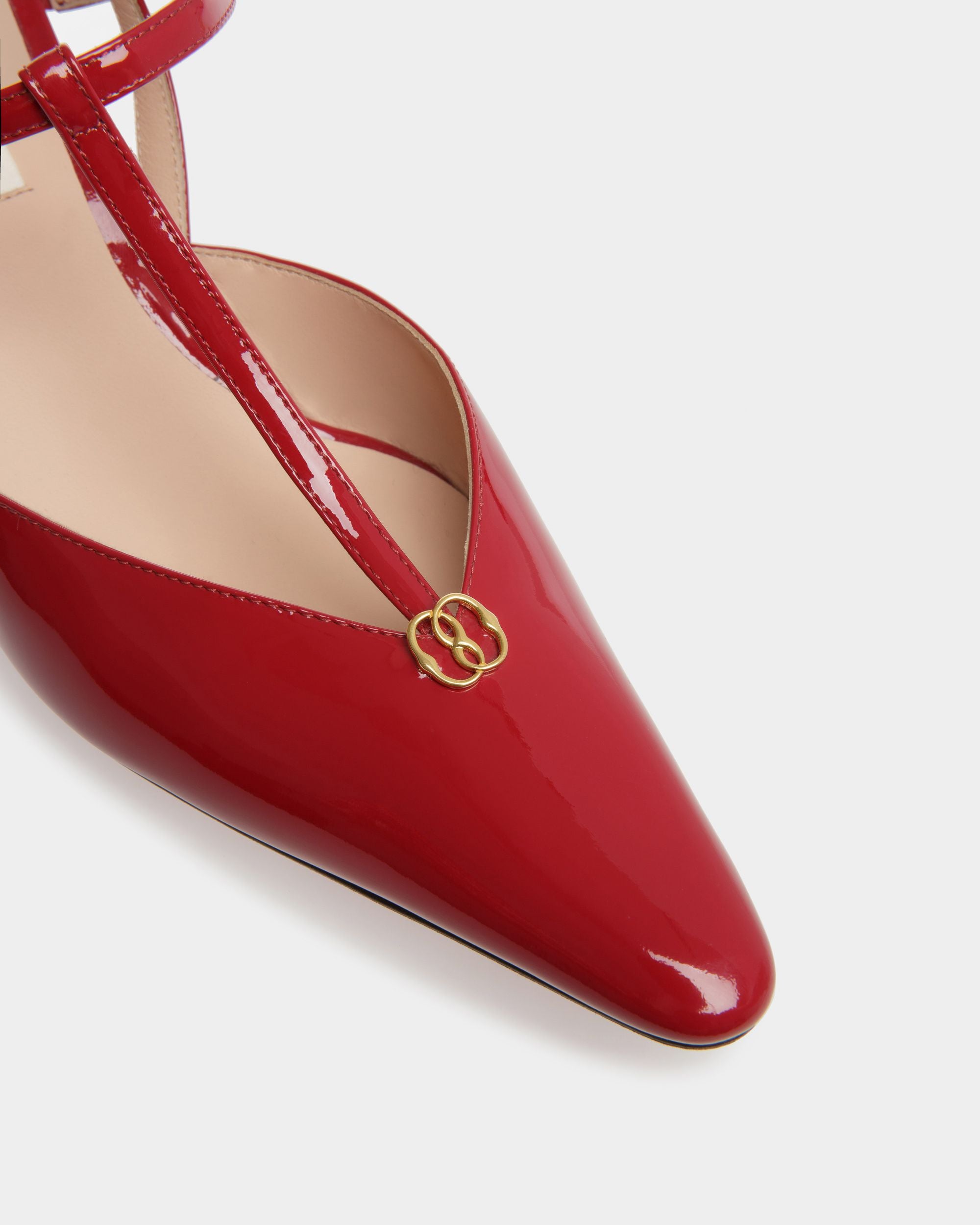 Katy Slingpumps Aus Leder in Rubinrot und Elfenbein - Damen - Bally - 05