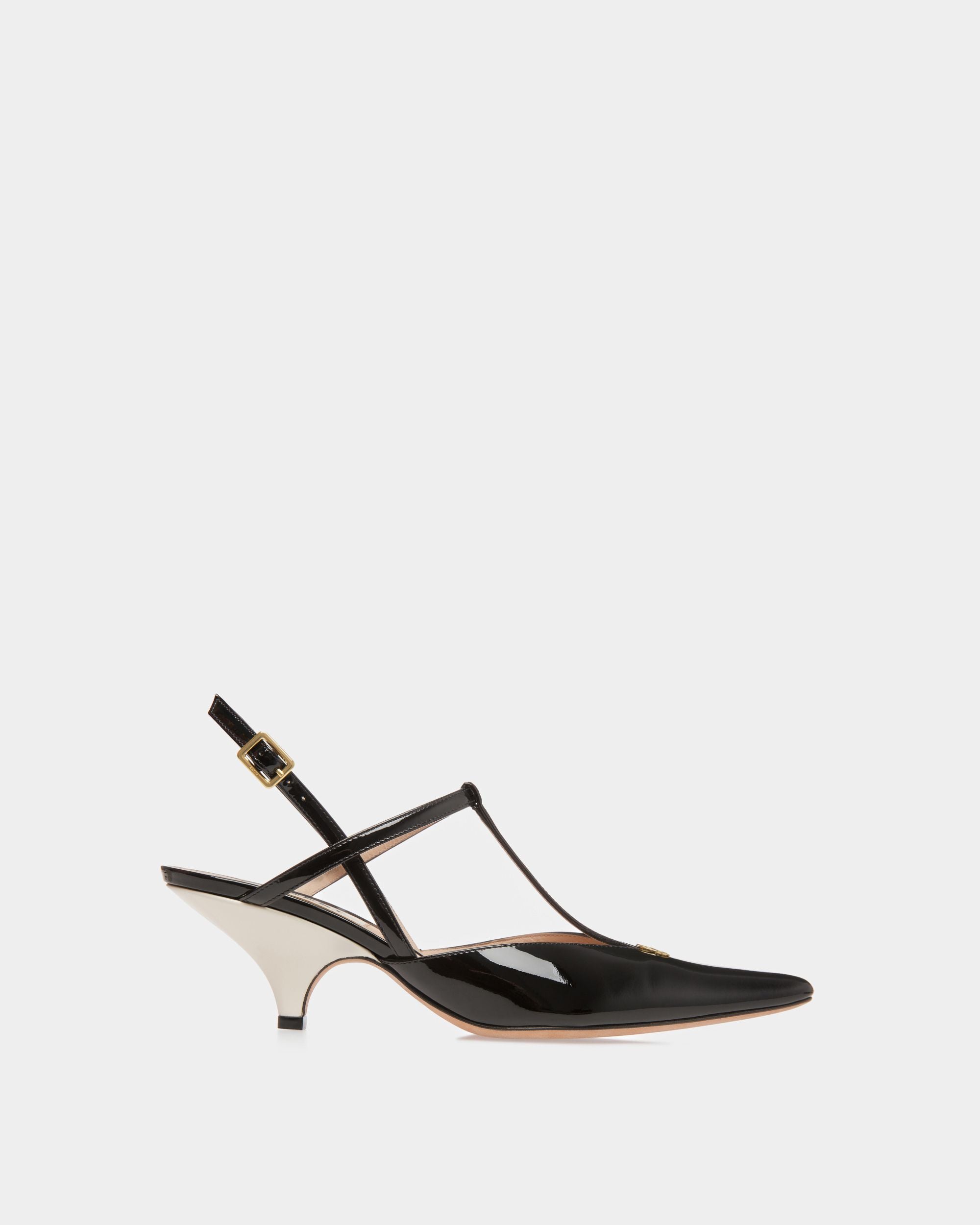 Katy Slingpumps Aus Leder in Schwarz und Elfenbein - Damen - Bally - 01