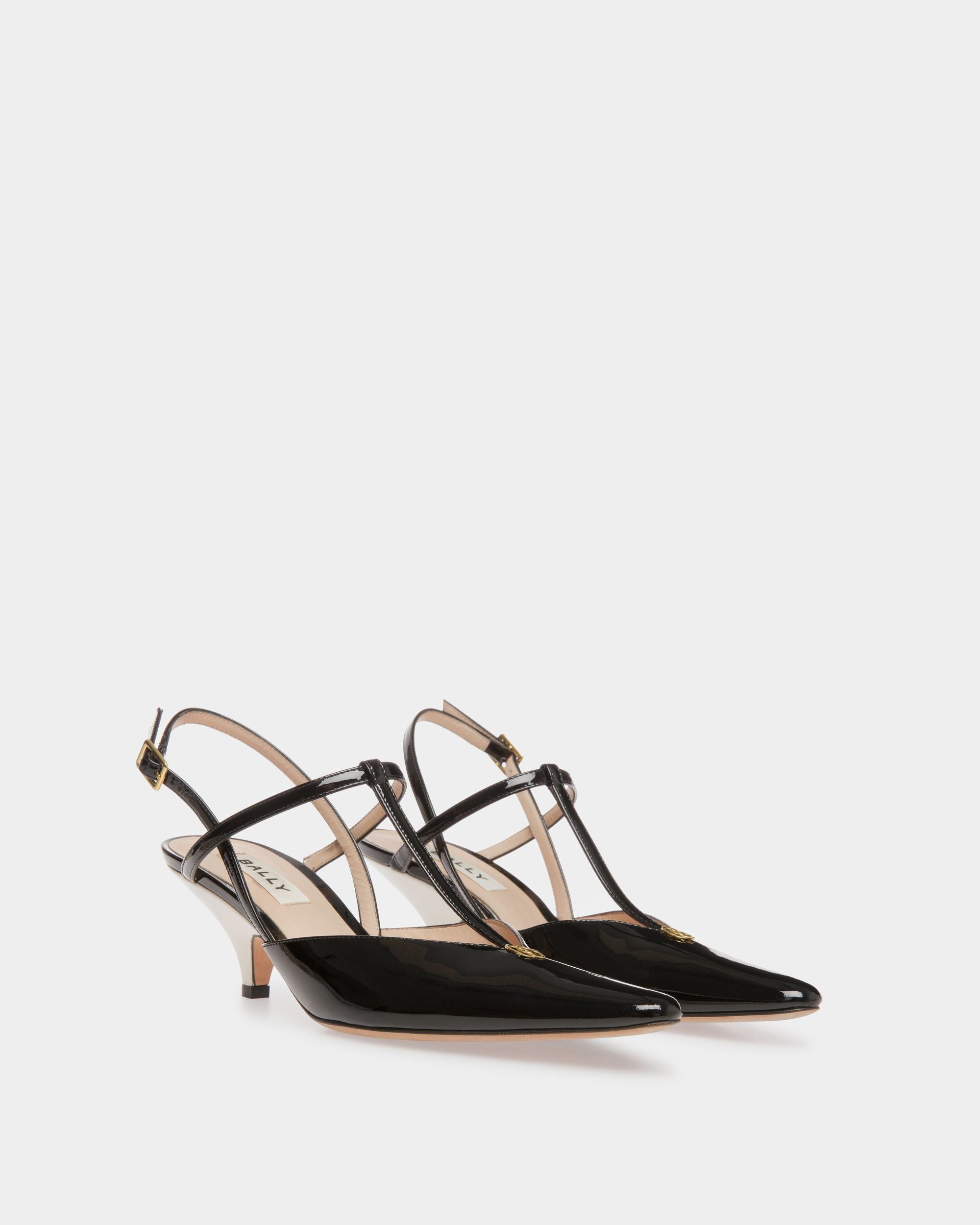 Katy Slingpumps Aus Leder in Schwarz und Elfenbein - Damen - Bally - 03