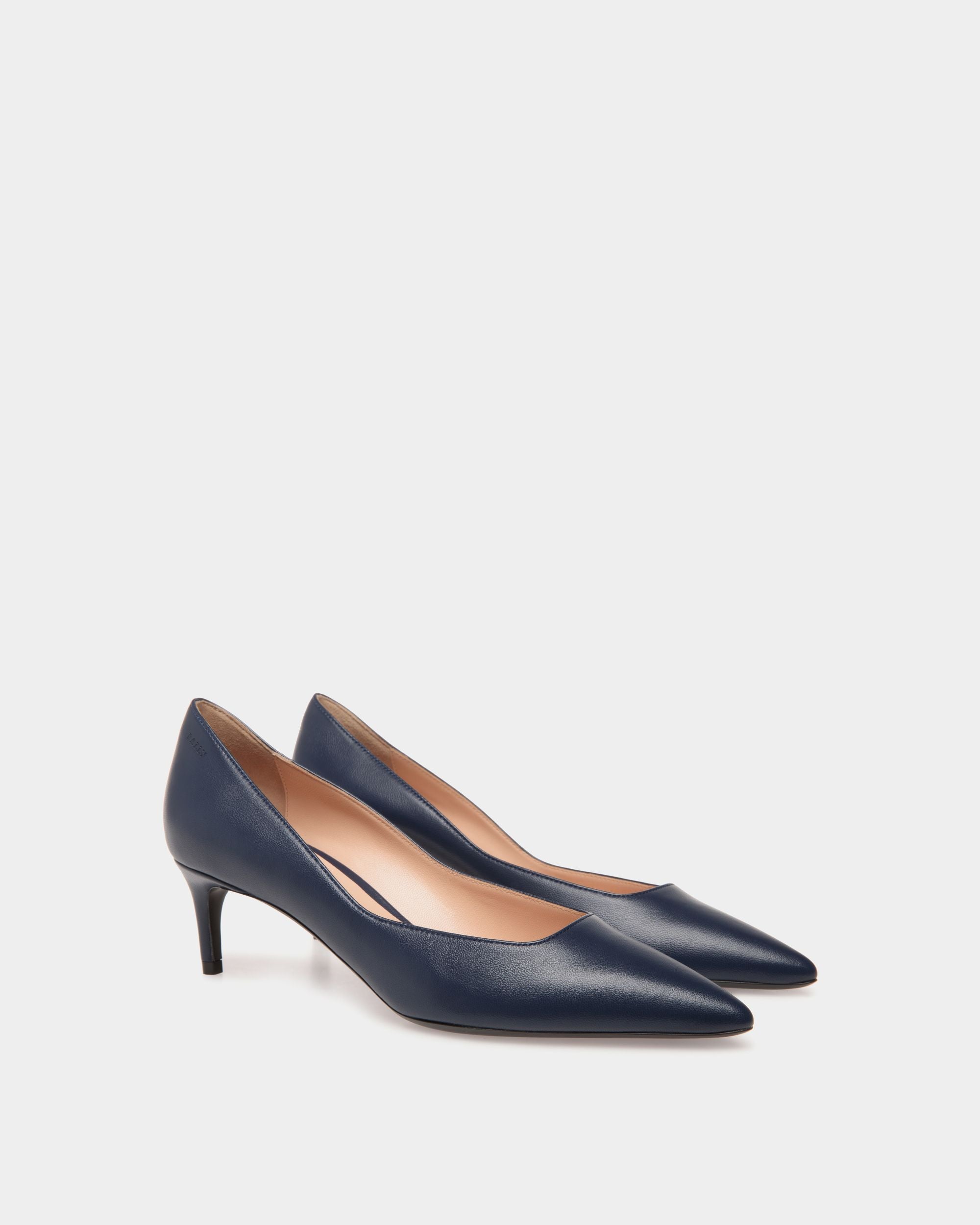 Pumps In Blue Leather - Damen - Bally - 02