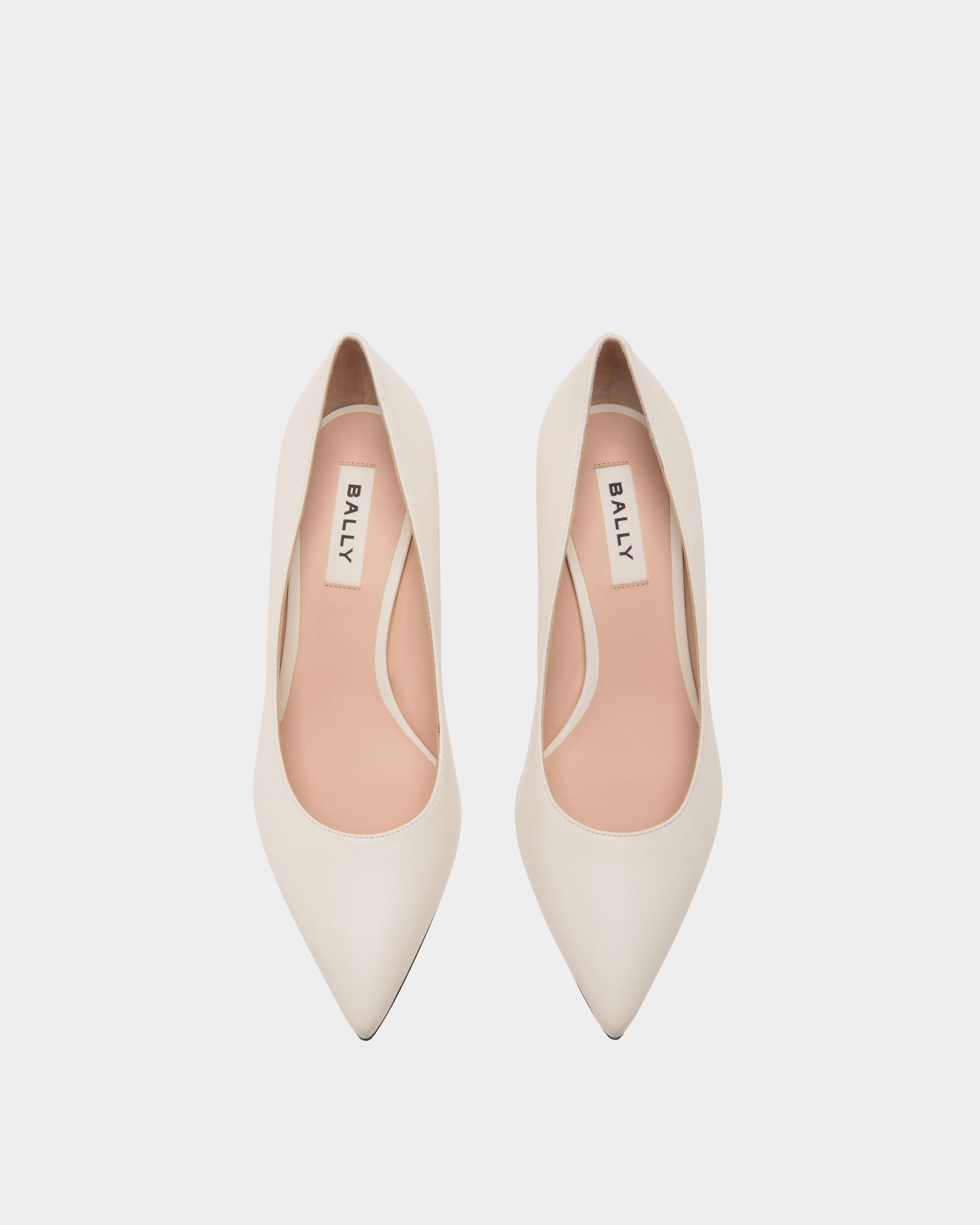 Block Pumps In White Leather - Damen - Bally - 04