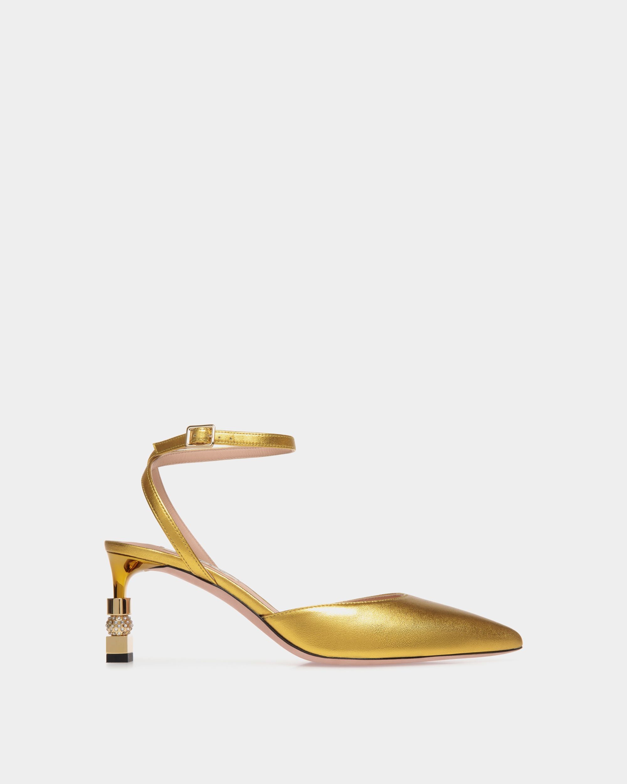 Block Riemchenpumps Aus Metallic-Leder - Damen - Bally - 01
