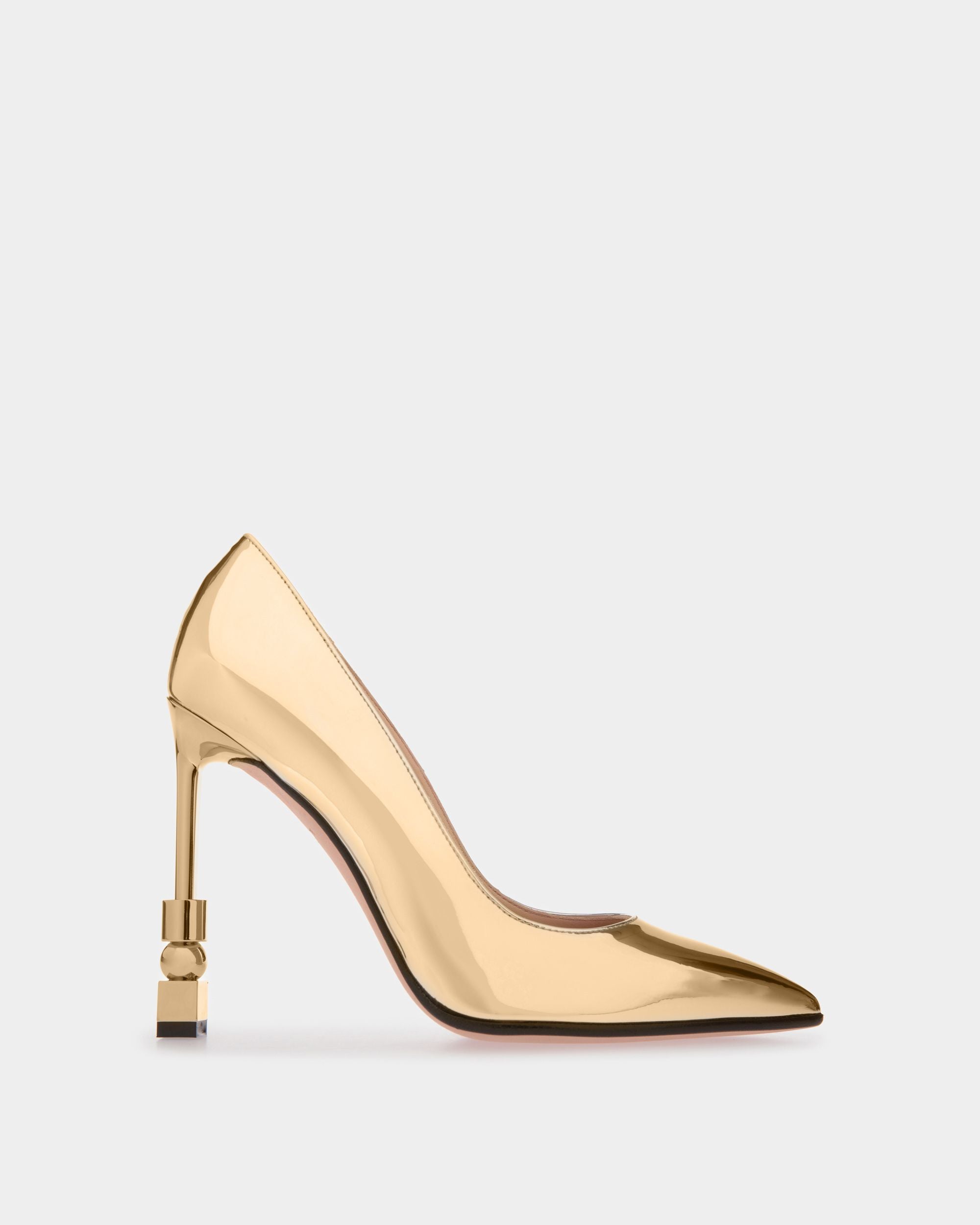 Block Pumps Aus Goldfarbenem Stoff - Damen - Bally - 01