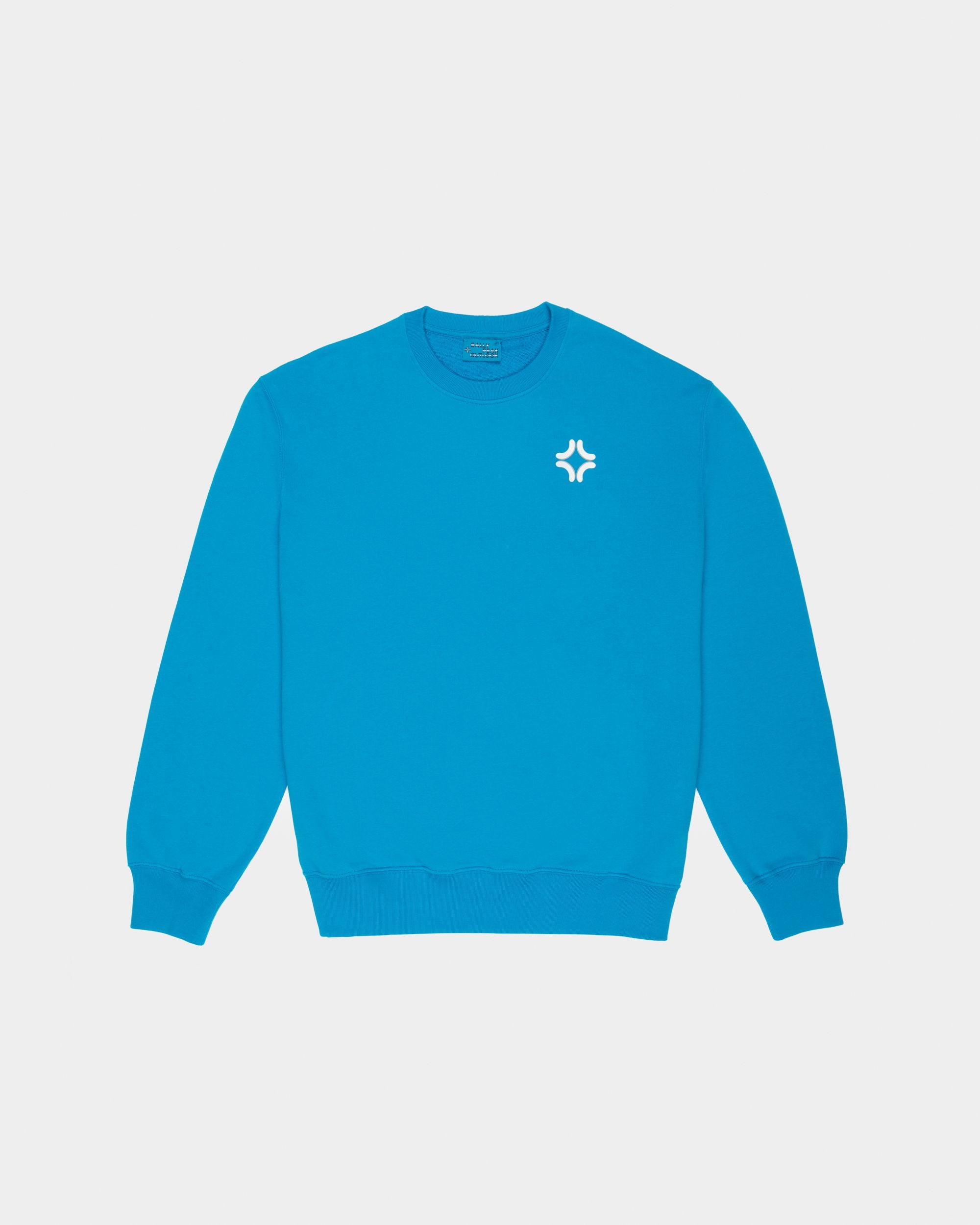 Sweatshirt Mit RundhalsAusschnitt Aus Bio-Baumwolle In Blau - Damen - Bally - 01