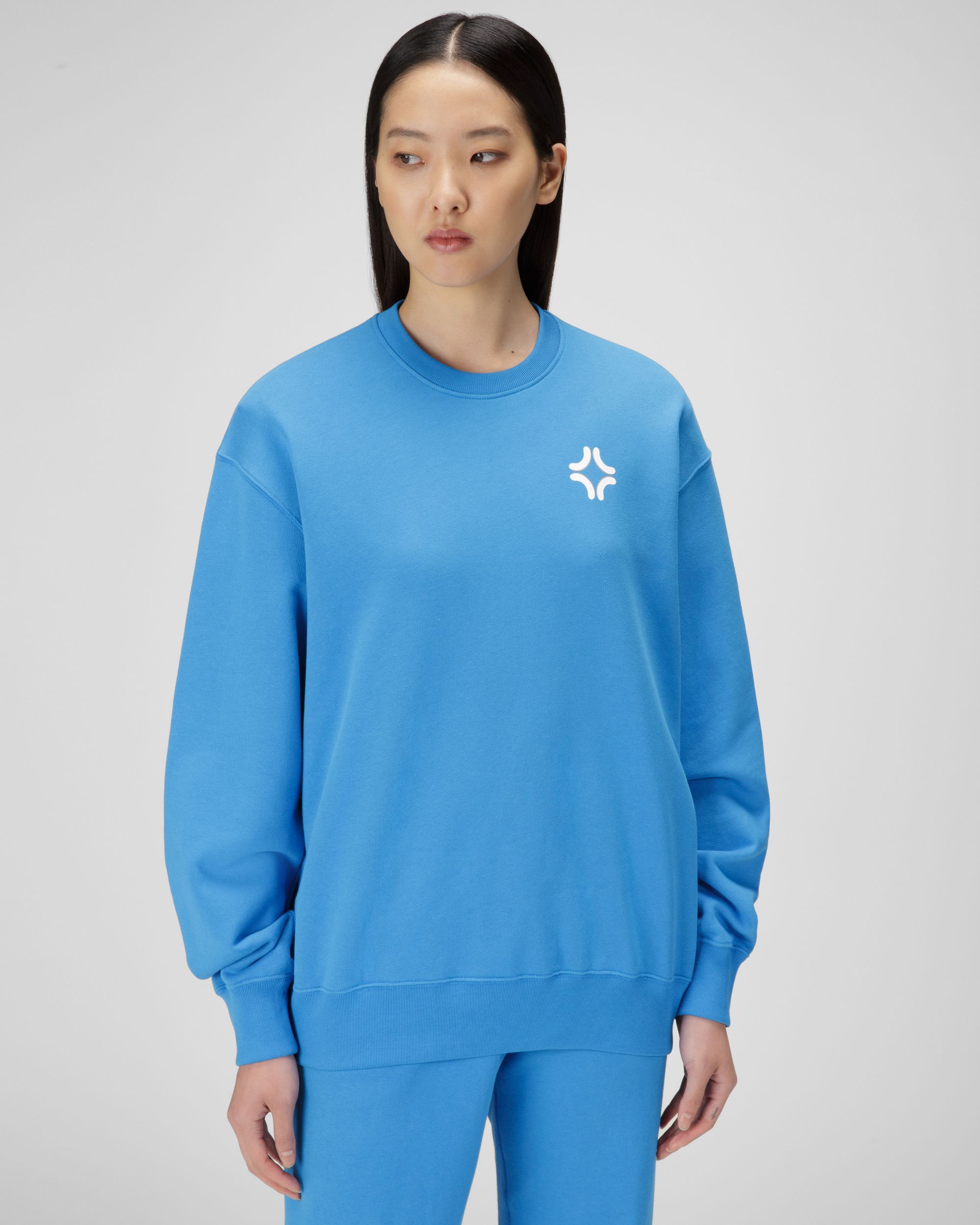 Sweatshirt Mit RundhalsAusschnitt Aus Bio-Baumwolle In Blau - Damen - Bally - 02