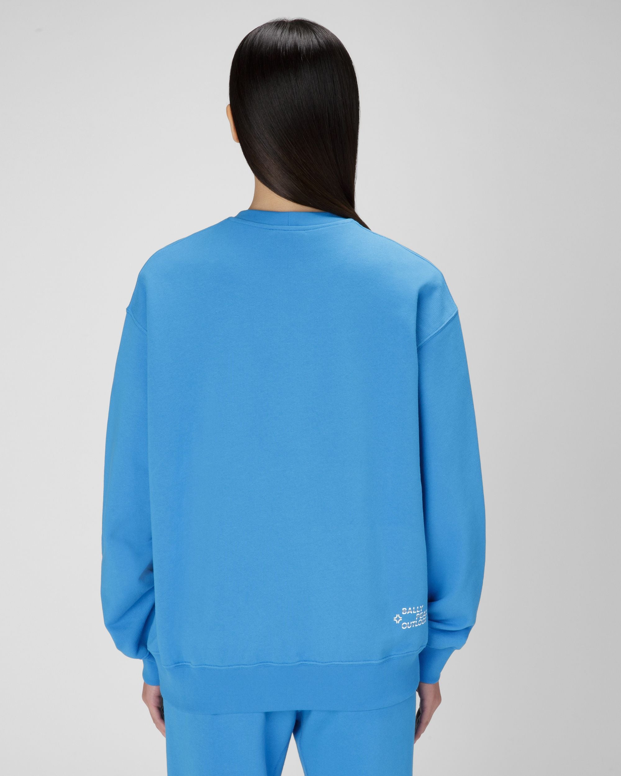 Sweatshirt Mit RundhalsAusschnitt Aus Bio-Baumwolle In Blau - Damen - Bally - 03