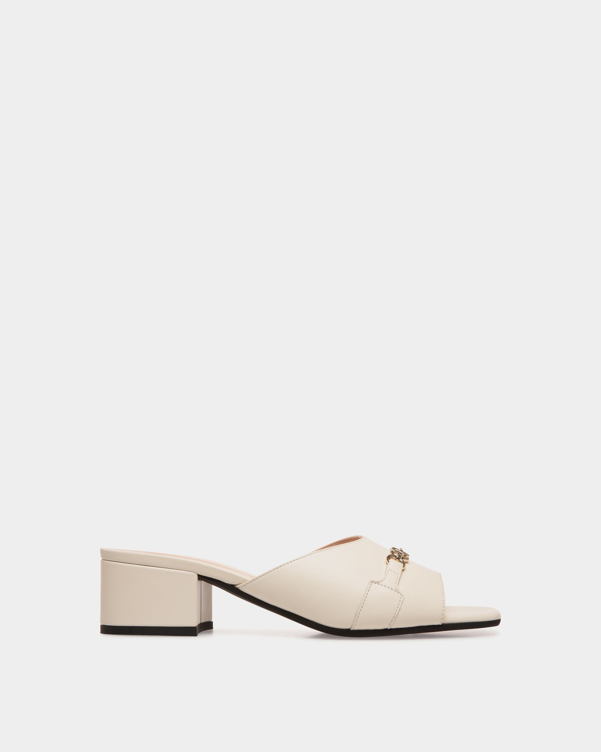 Sandals In White Leather - Damen - Bally - 01