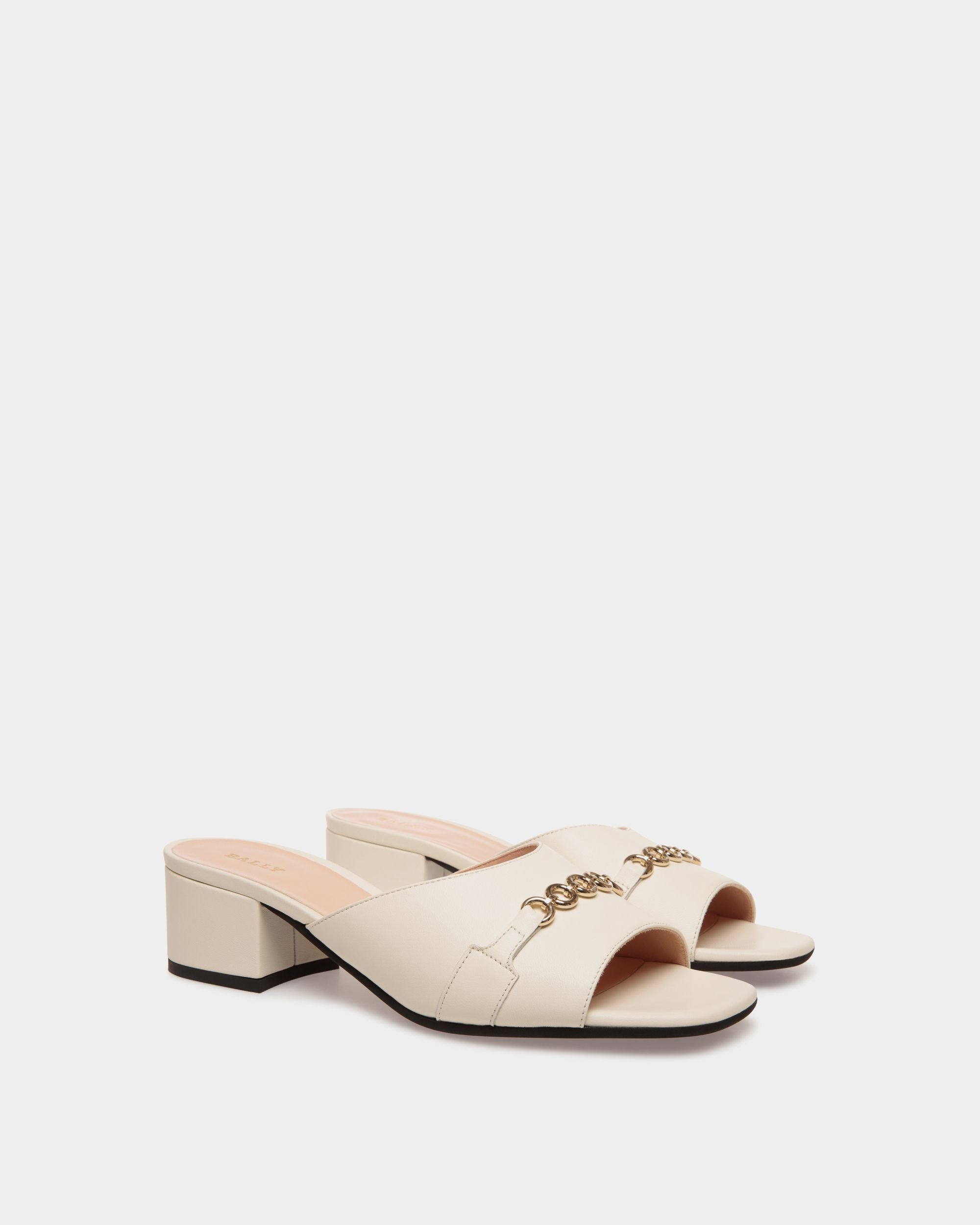 Sandals In White Leather - Damen - Bally - 02