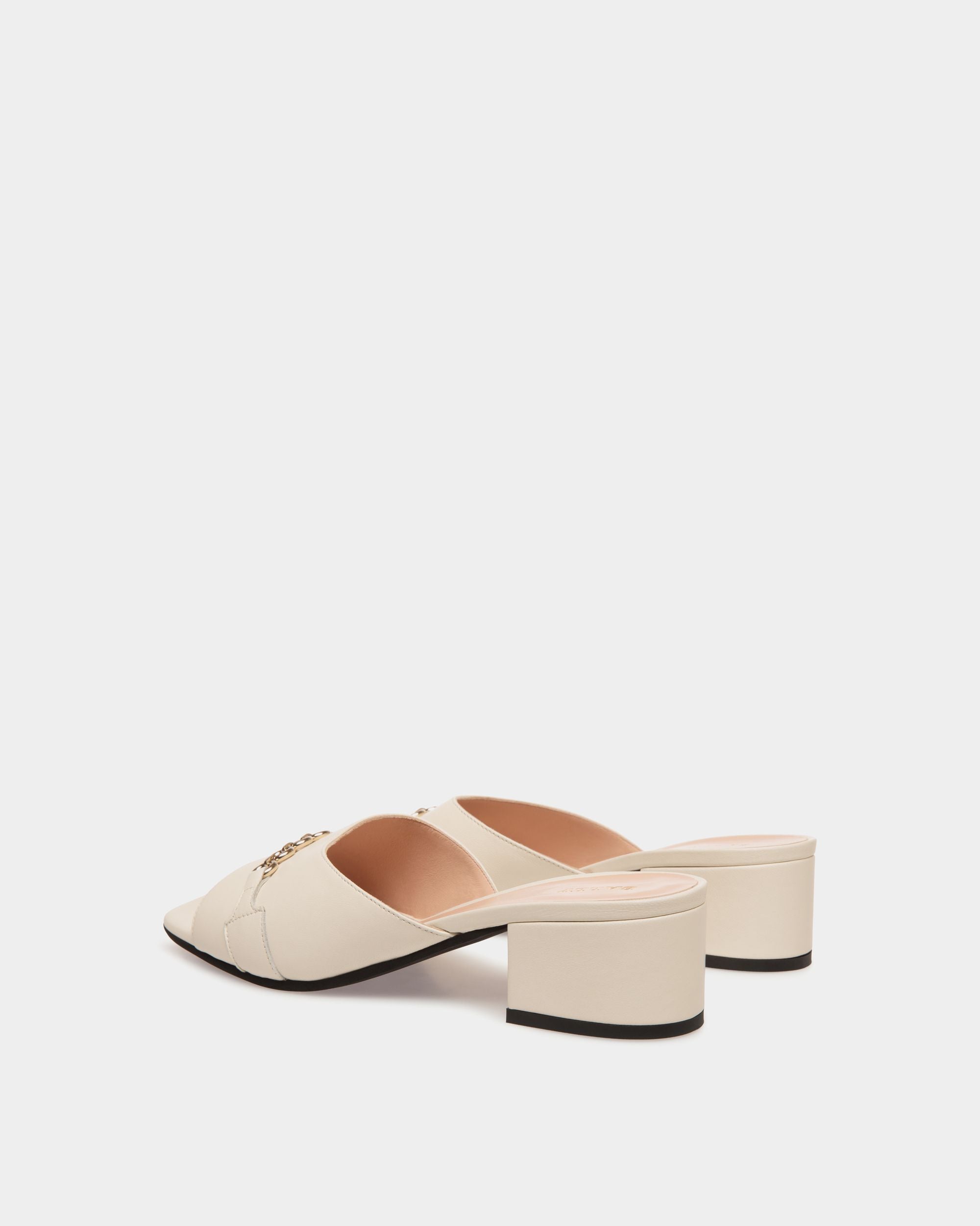 Sandals In White Leather - Damen - Bally - 03