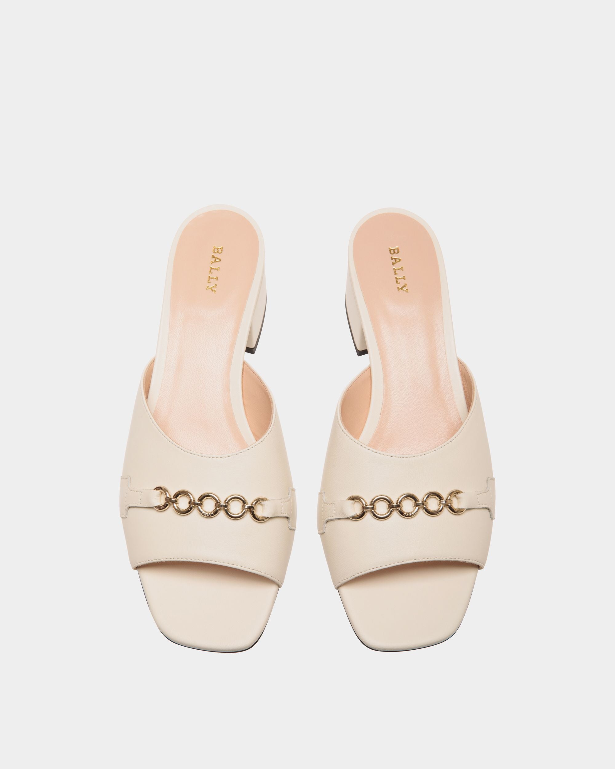 Sandals In White Leather - Damen - Bally - 04