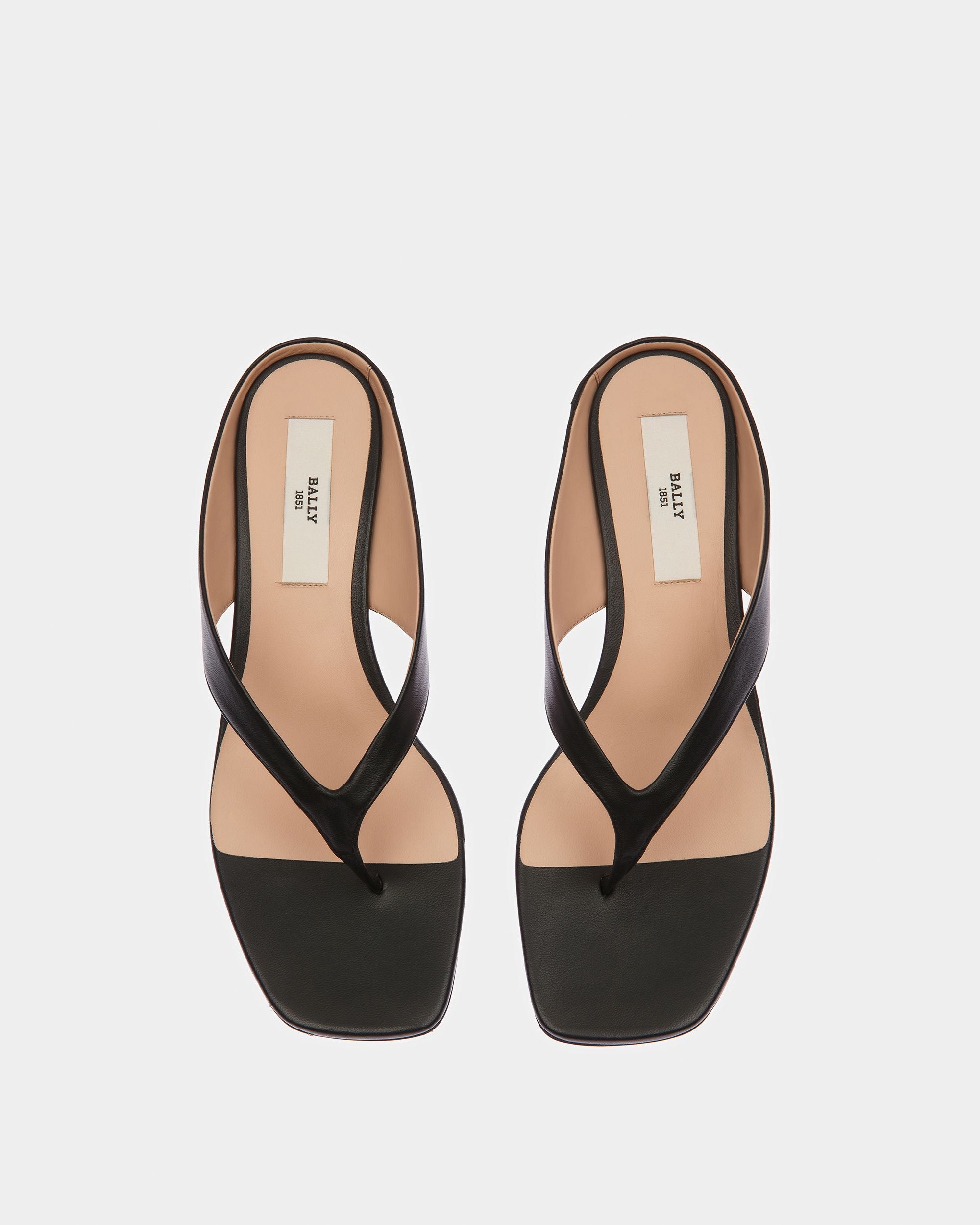 Nyna Ledersandale In Schwarz - Damen - Bally - 02