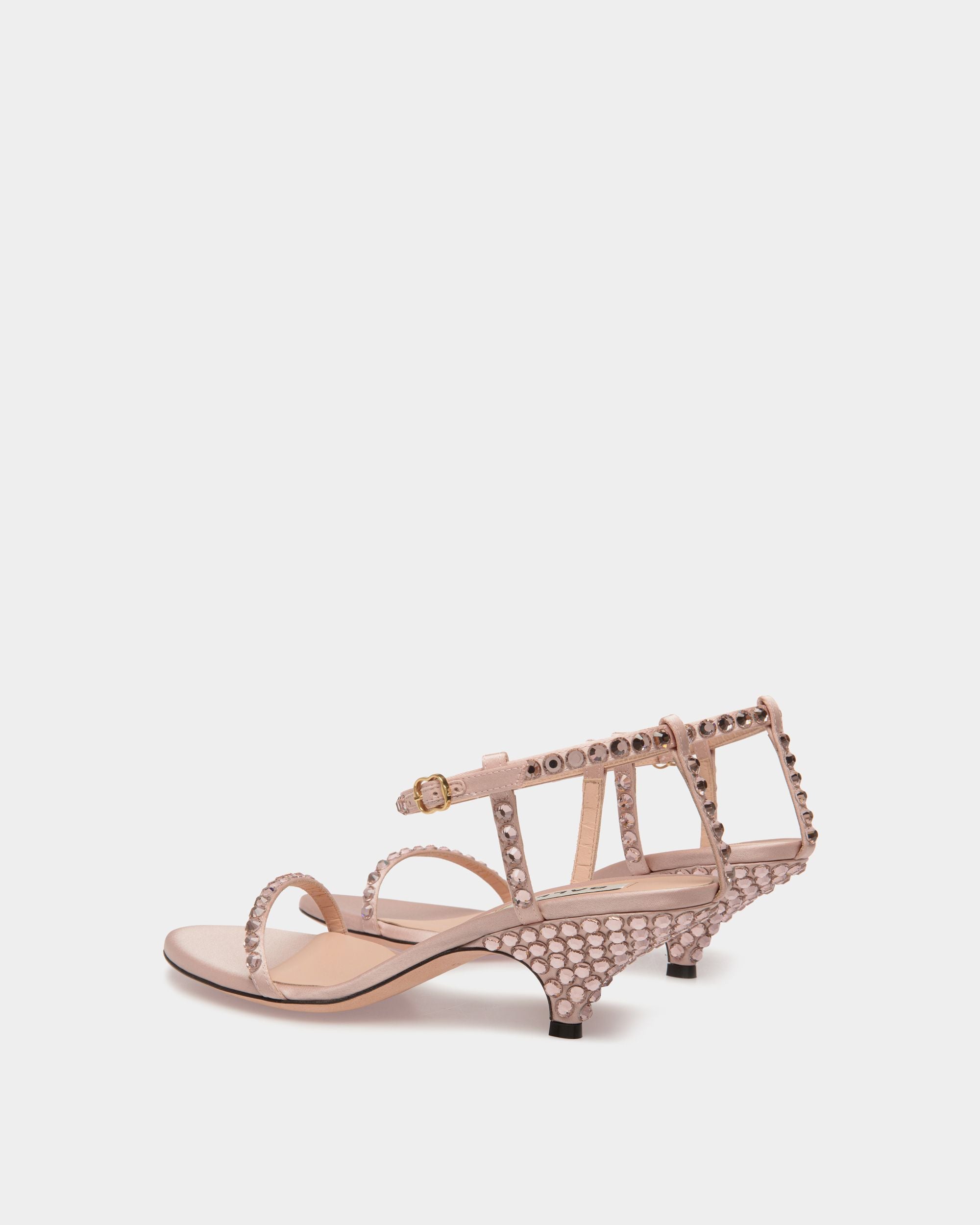 Katy Sandale Mit Absatz Aus Stoff In Light Pink Mit Kristallen - Damen - Bally - 03