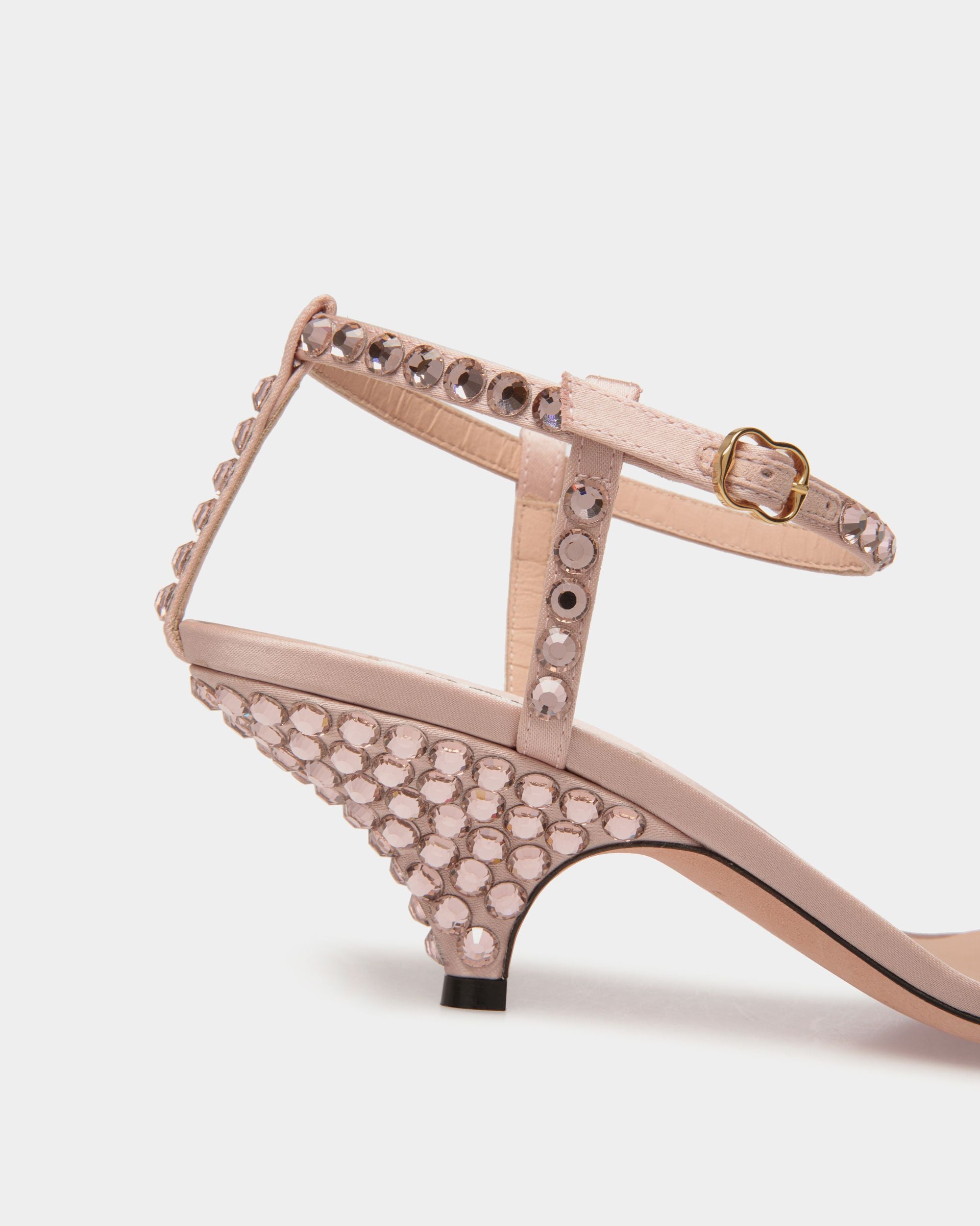 Katy Sandale Mit Absatz Aus Stoff In Light Pink Mit Kristallen - Damen - Bally - 04
