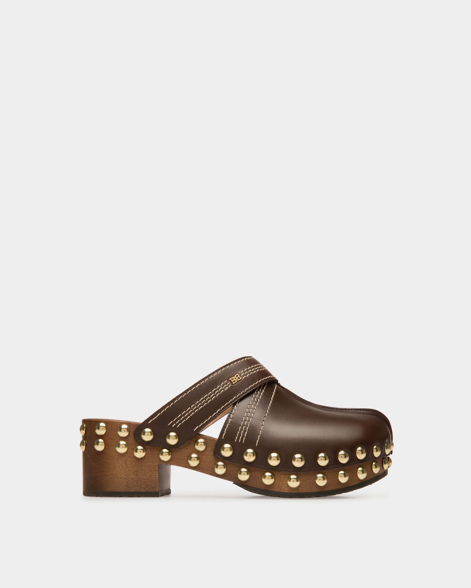 Ele Clog-Pantoletten Aus Braunem Leder - Damen - Bally - 01