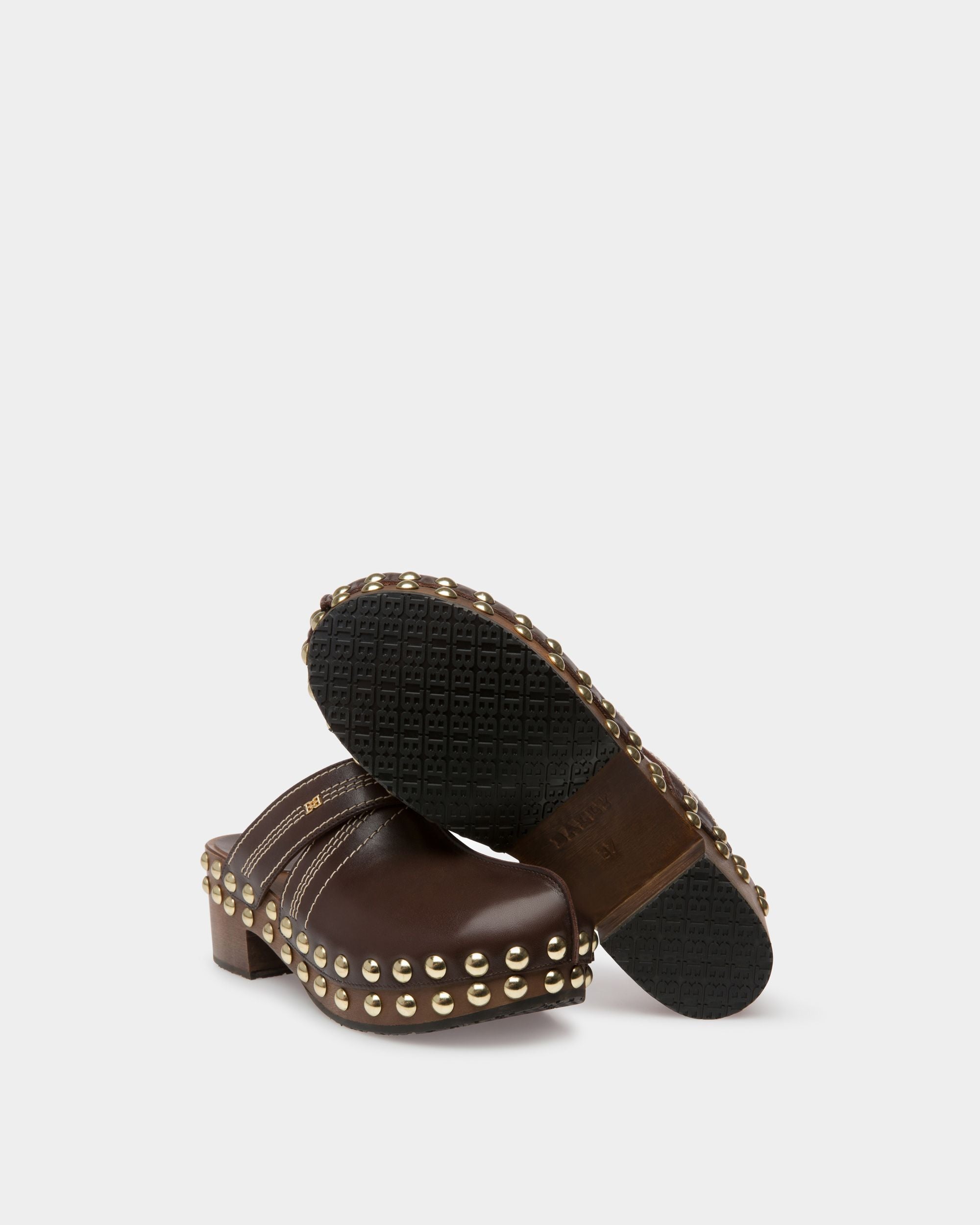 Ele Clog-Pantoletten Aus Braunem Leder - Damen - Bally - 02